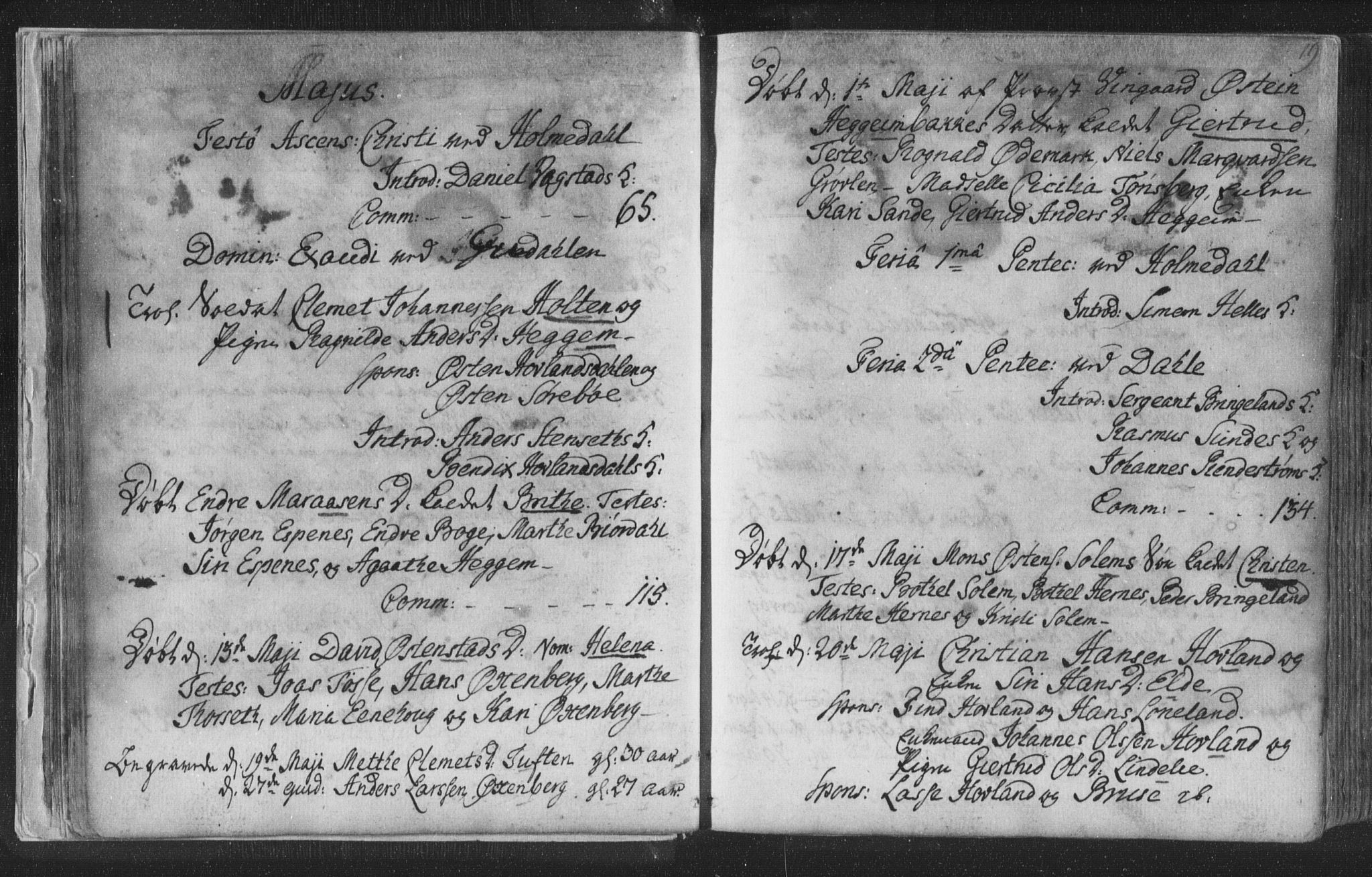 Fjaler sokneprestembete, AV/SAB-A-79801/H/Haa/Haaa/L0002: Parish register (official) no. A 2, 1779-1798, p. 19