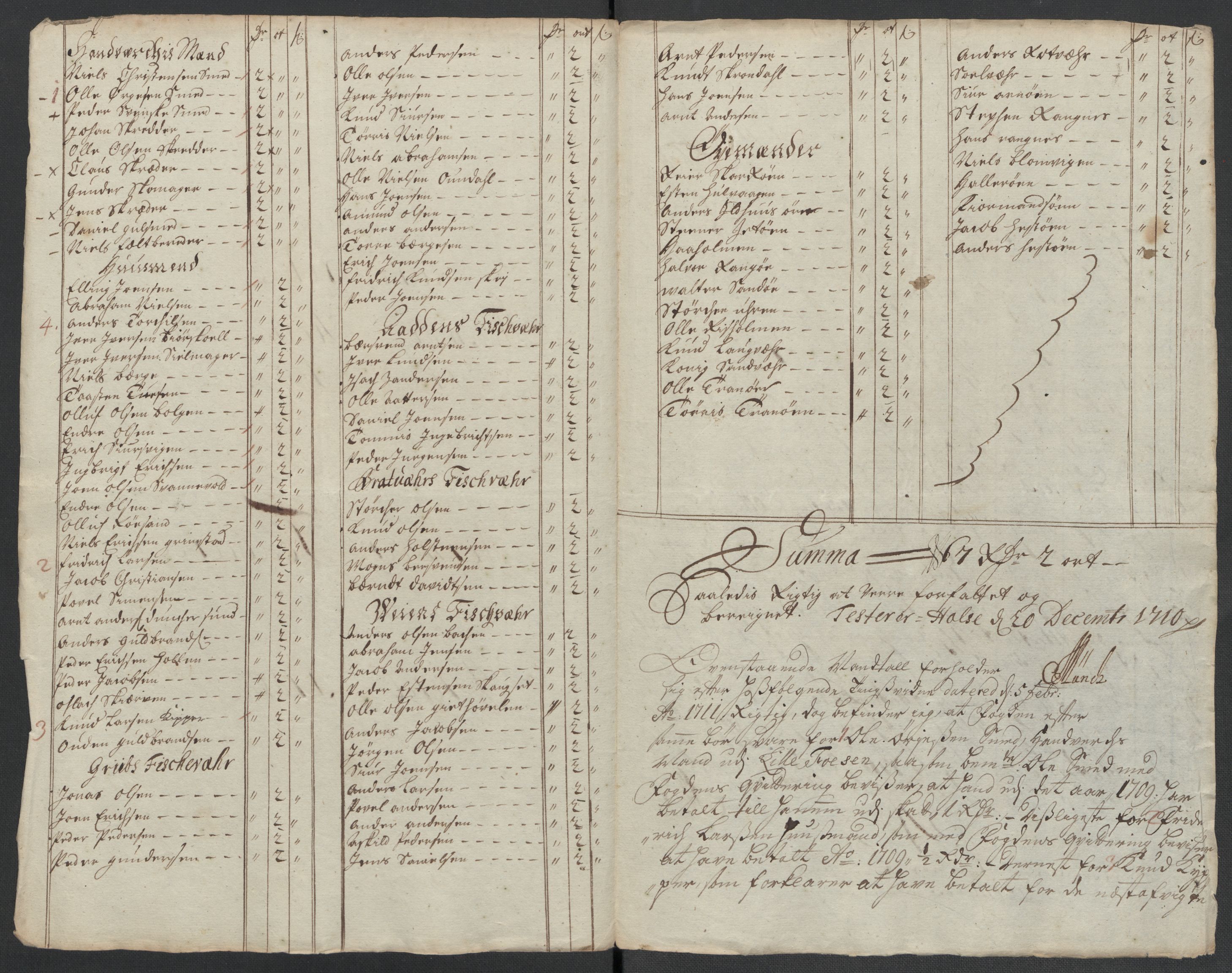 Rentekammeret inntil 1814, Reviderte regnskaper, Fogderegnskap, RA/EA-4092/R56/L3744: Fogderegnskap Nordmøre, 1709-1710, p. 265