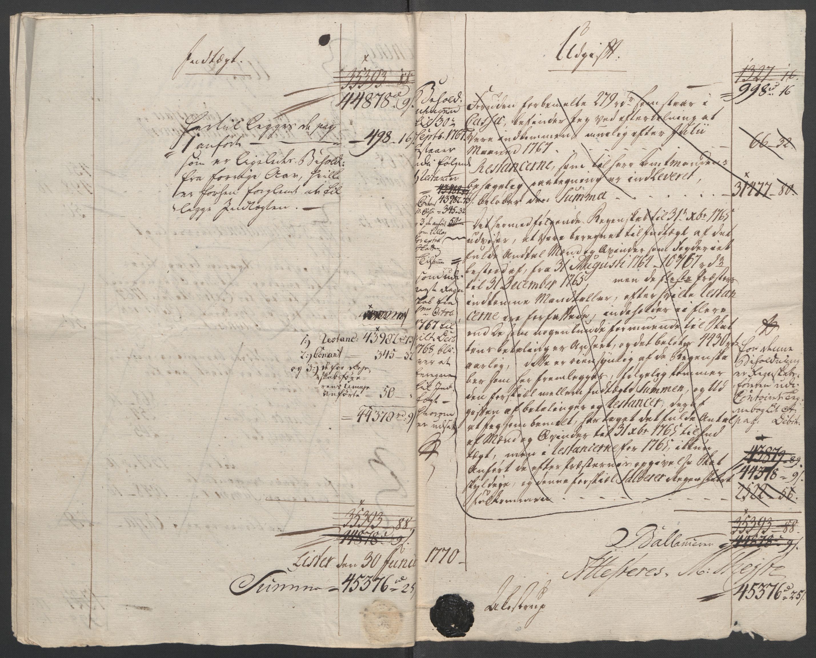 Rentekammeret inntil 1814, Reviderte regnskaper, Fogderegnskap, AV/RA-EA-4092/R45/L2704: Ekstraskatten Lista og Mandal, 1762-1768, p. 218