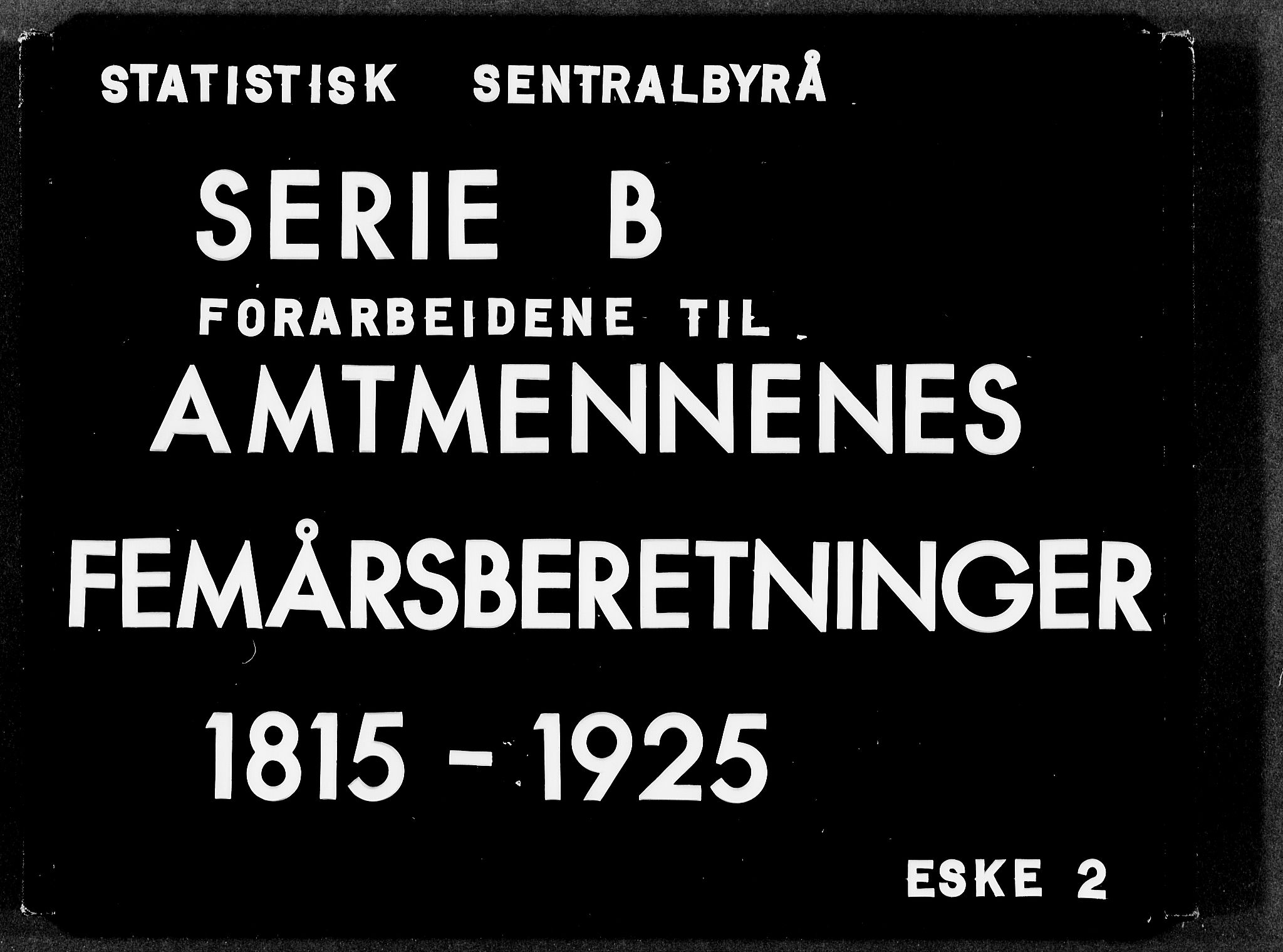 Statistisk sentralbyrå, Næringsøkonomiske emner, Generelt - Amtmennenes femårsberetninger, AV/RA-S-2233/F/Fa/L0002: --, 1826-1839, p. 1