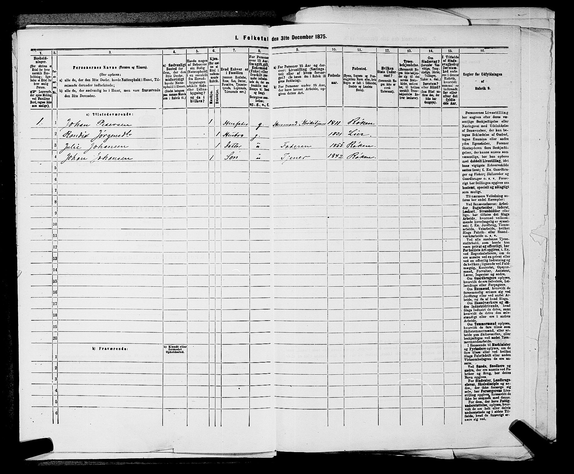 SAKO, 1875 census for 0627P Røyken, 1875, p. 175