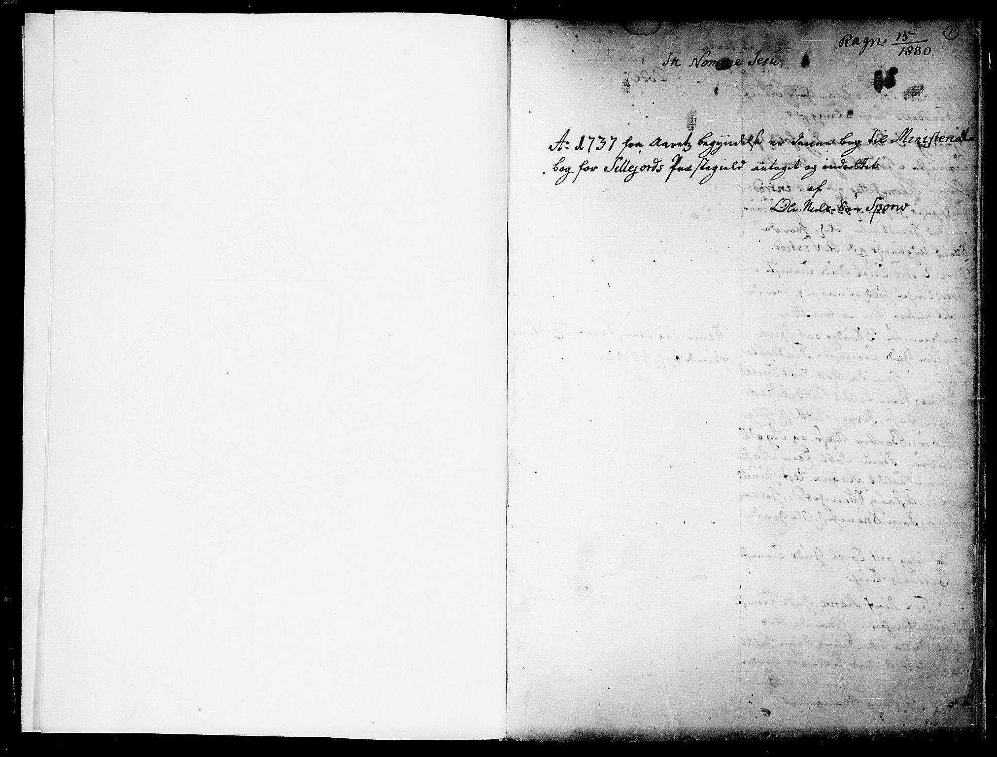 Seljord kirkebøker, SAKO/A-20/F/Fa/L0005: Parish register (official) no. I 5, 1737-1743, p. 1