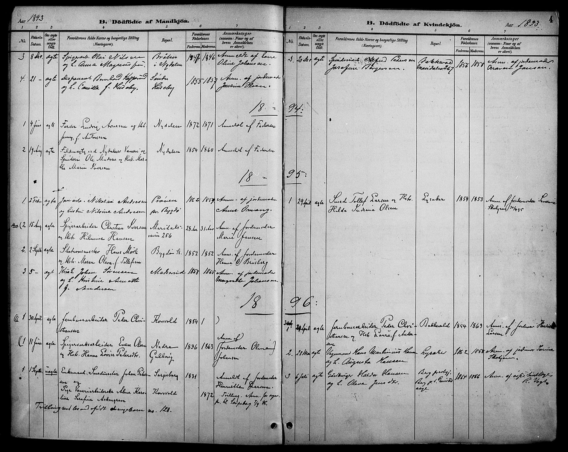 Vestre Aker prestekontor Kirkebøker, SAO/A-10025/F/Fa/L0011: Parish register (official) no. 11, 1886-1904, p. 4