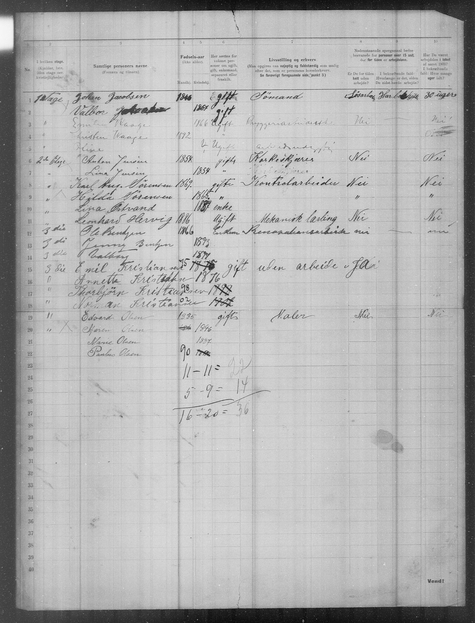 OBA, Municipal Census 1903 for Kristiania, 1903, p. 24834