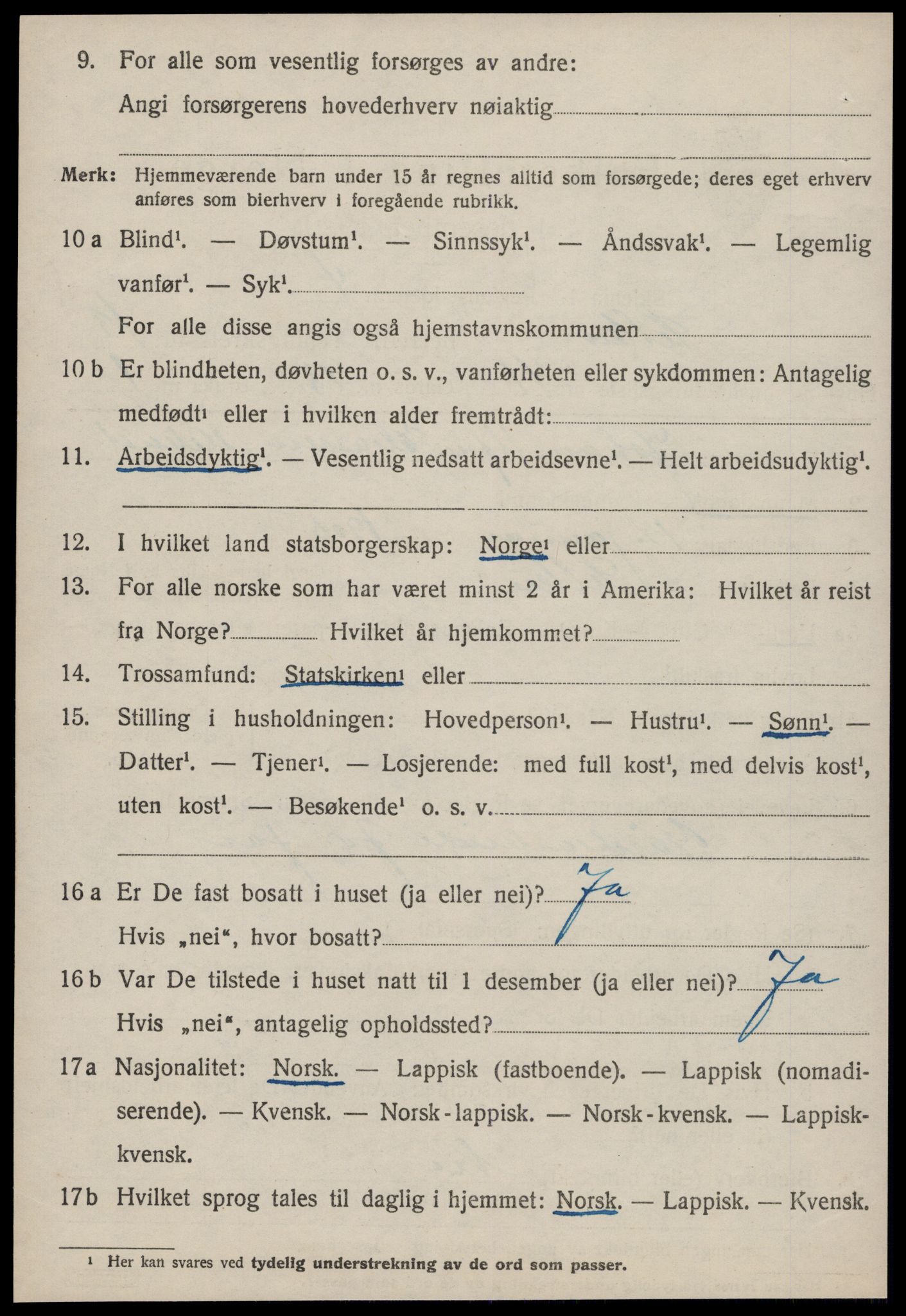 SAT, 1920 census for Selbu, 1920, p. 7443