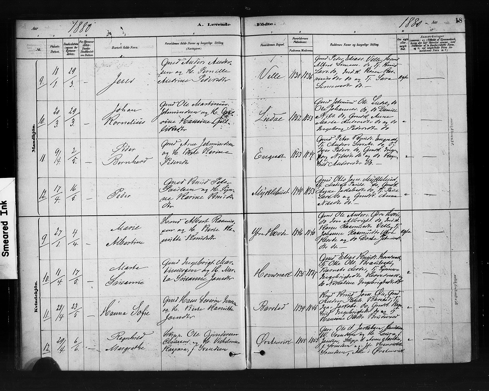 Ministerialprotokoller, klokkerbøker og fødselsregistre - Møre og Romsdal, AV/SAT-A-1454/513/L0176: Parish register (official) no. 513A03, 1877-1889, p. 18