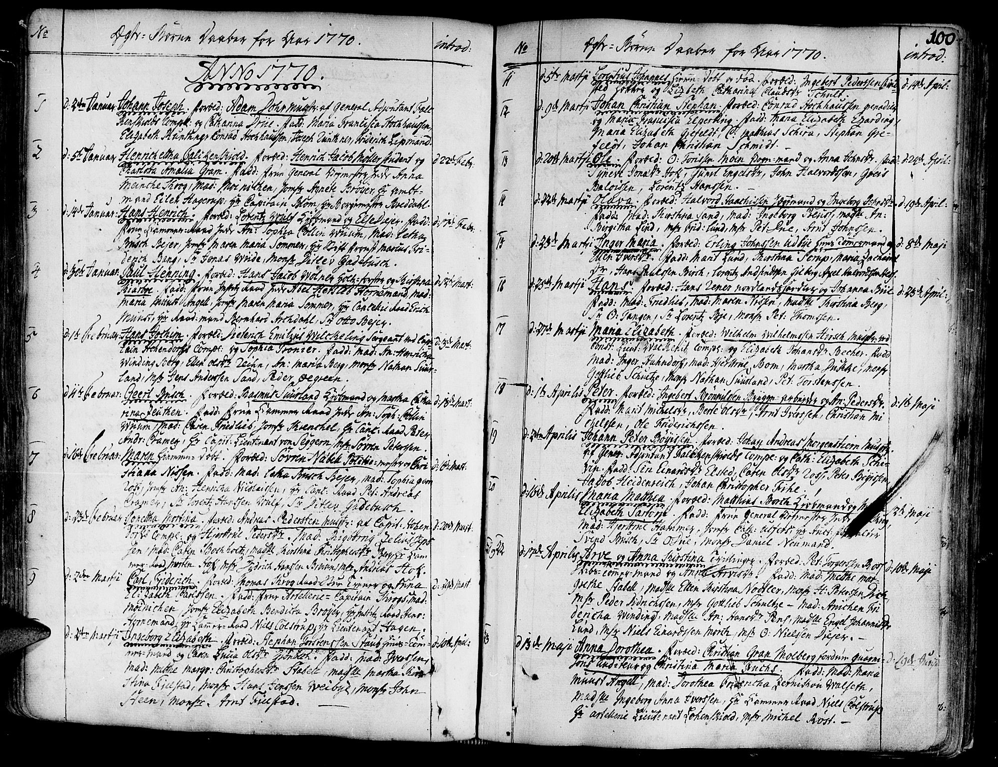 Ministerialprotokoller, klokkerbøker og fødselsregistre - Sør-Trøndelag, SAT/A-1456/602/L0103: Parish register (official) no. 602A01, 1732-1774, p. 100