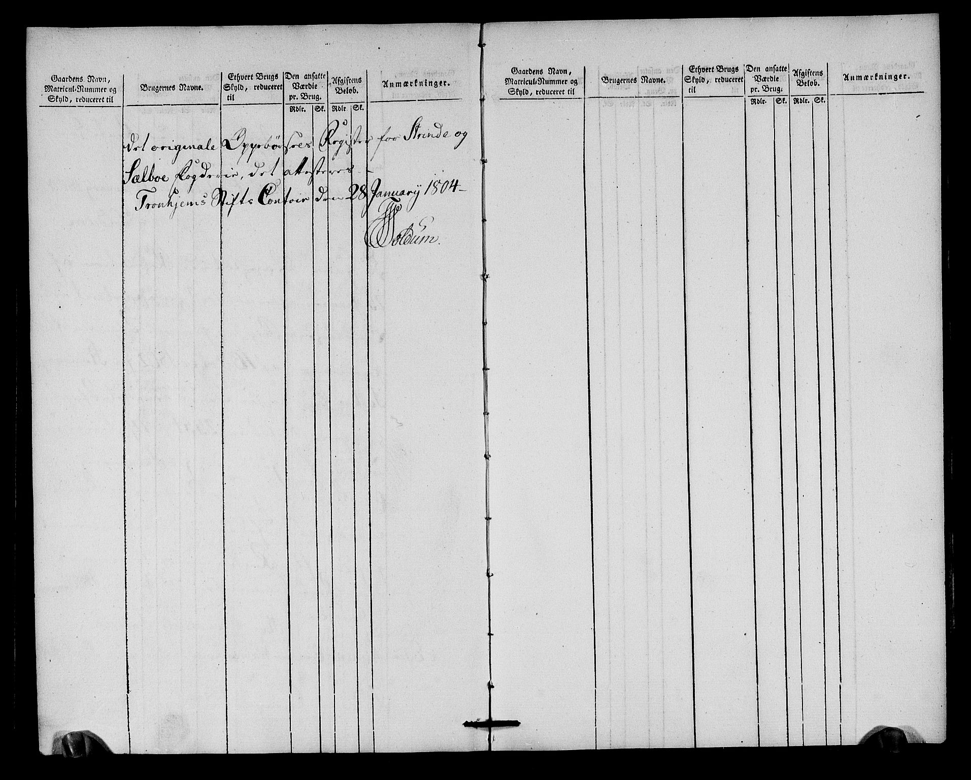 Rentekammeret inntil 1814, Realistisk ordnet avdeling, AV/RA-EA-4070/N/Ne/Nea/L0142: Strinda og Selbu fogderi. Oppebørselsregister, 1803-1804, p. 103