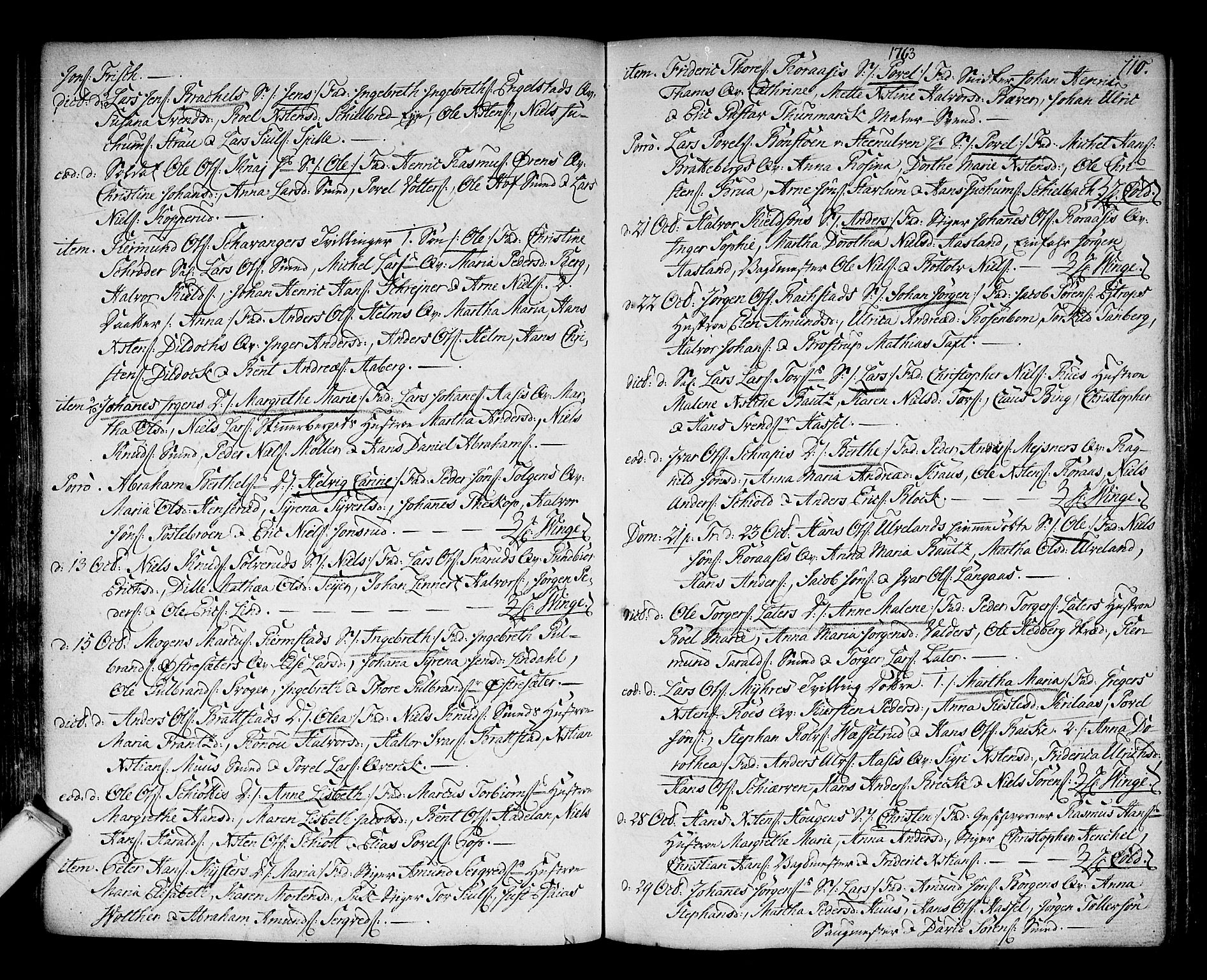 Kongsberg kirkebøker, AV/SAKO-A-22/F/Fa/L0004: Parish register (official) no. I 4, 1756-1768, p. 110