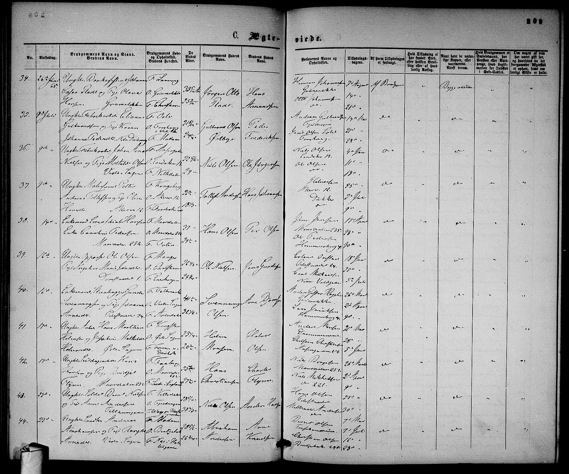 Gamle Aker prestekontor Kirkebøker, SAO/A-10617a/G/L0001: Parish register (copy) no. 1, 1861-1868, p. 209