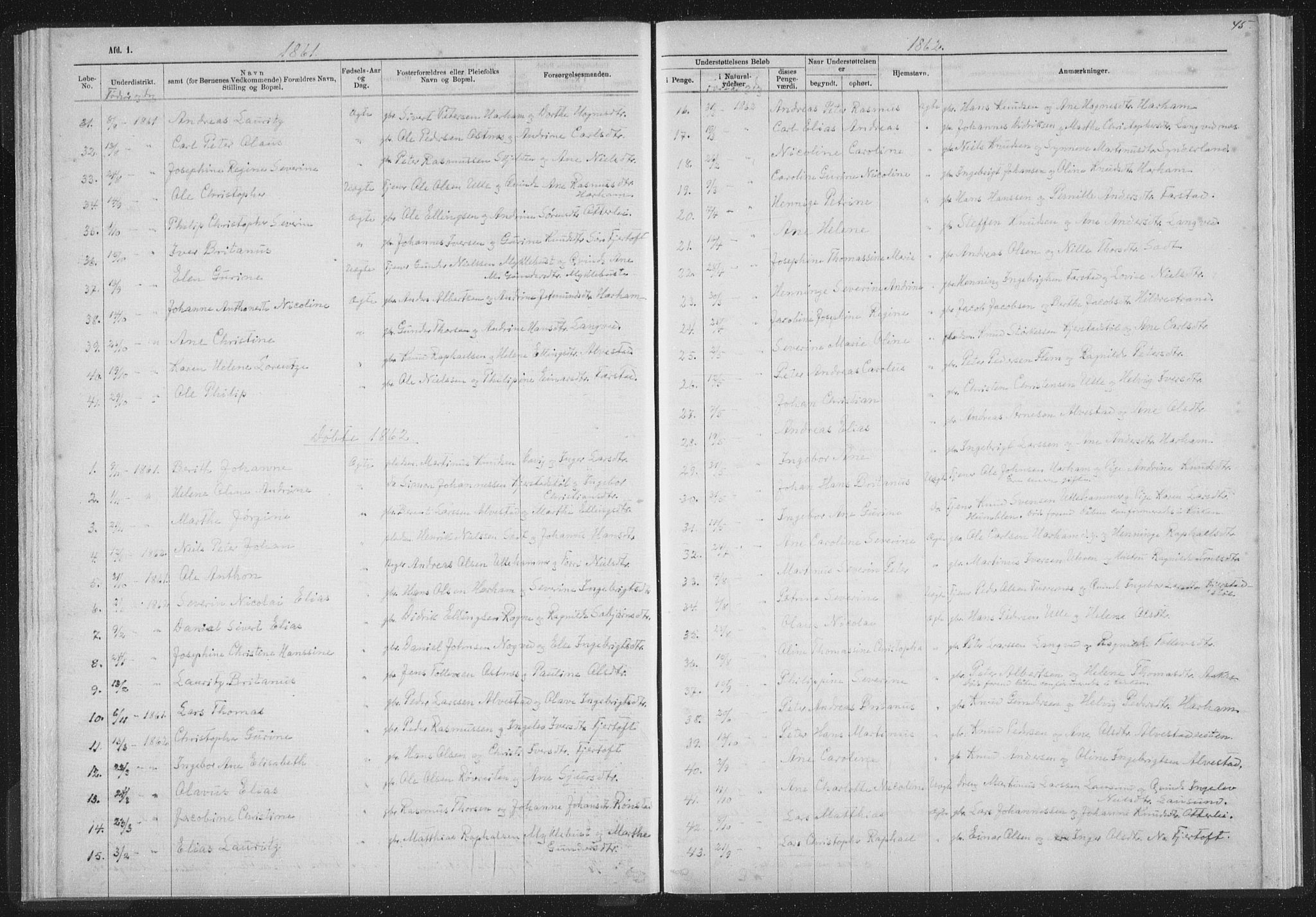 Ministerialprotokoller, klokkerbøker og fødselsregistre - Møre og Romsdal, SAT/A-1454/536/L0514: Parish register (official) no. 536D01, 1840-1875, p. 45