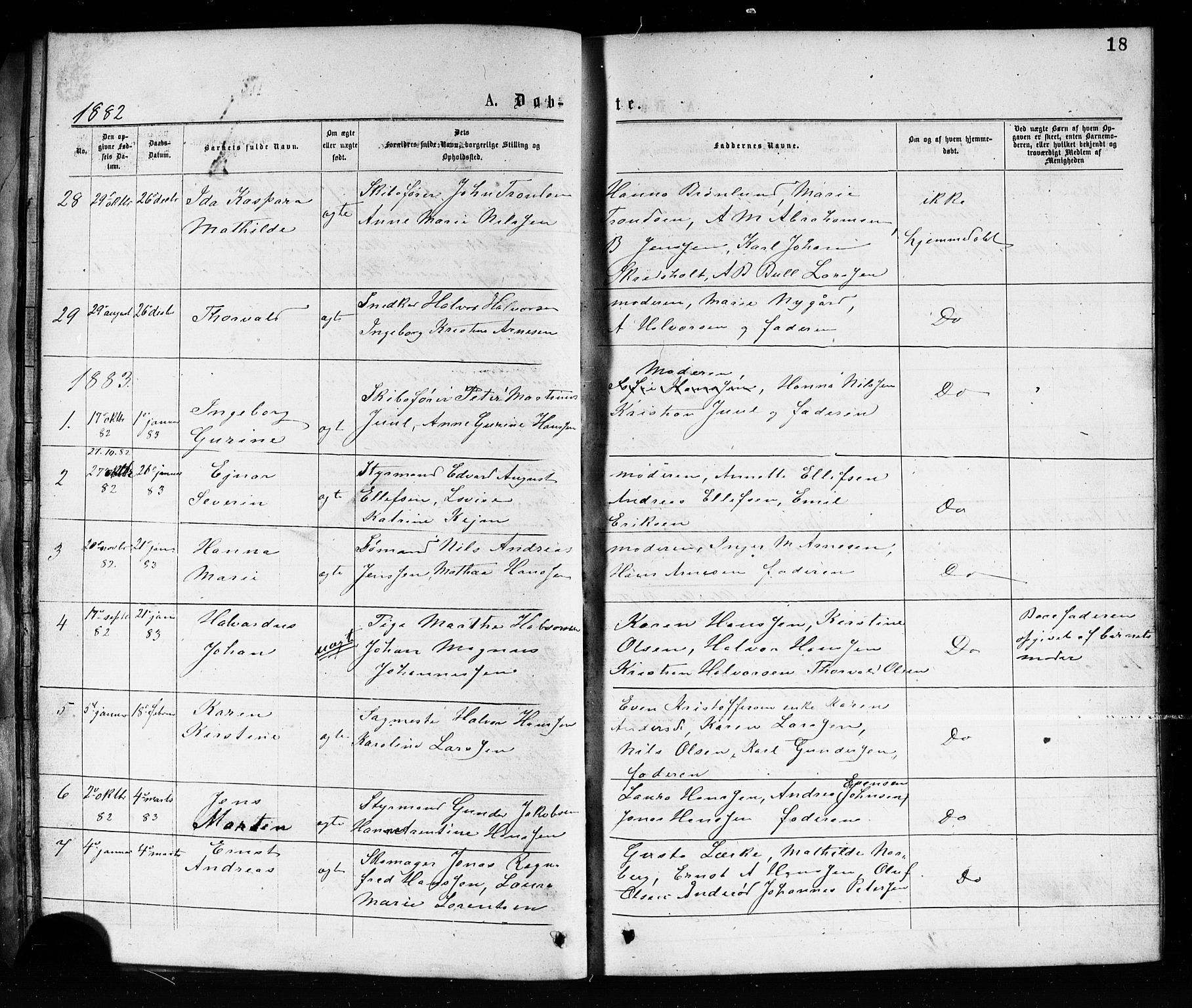 Porsgrunn kirkebøker , AV/SAKO-A-104/G/Ga/L0003: Parish register (copy) no. I 3, 1877-1915, p. 18