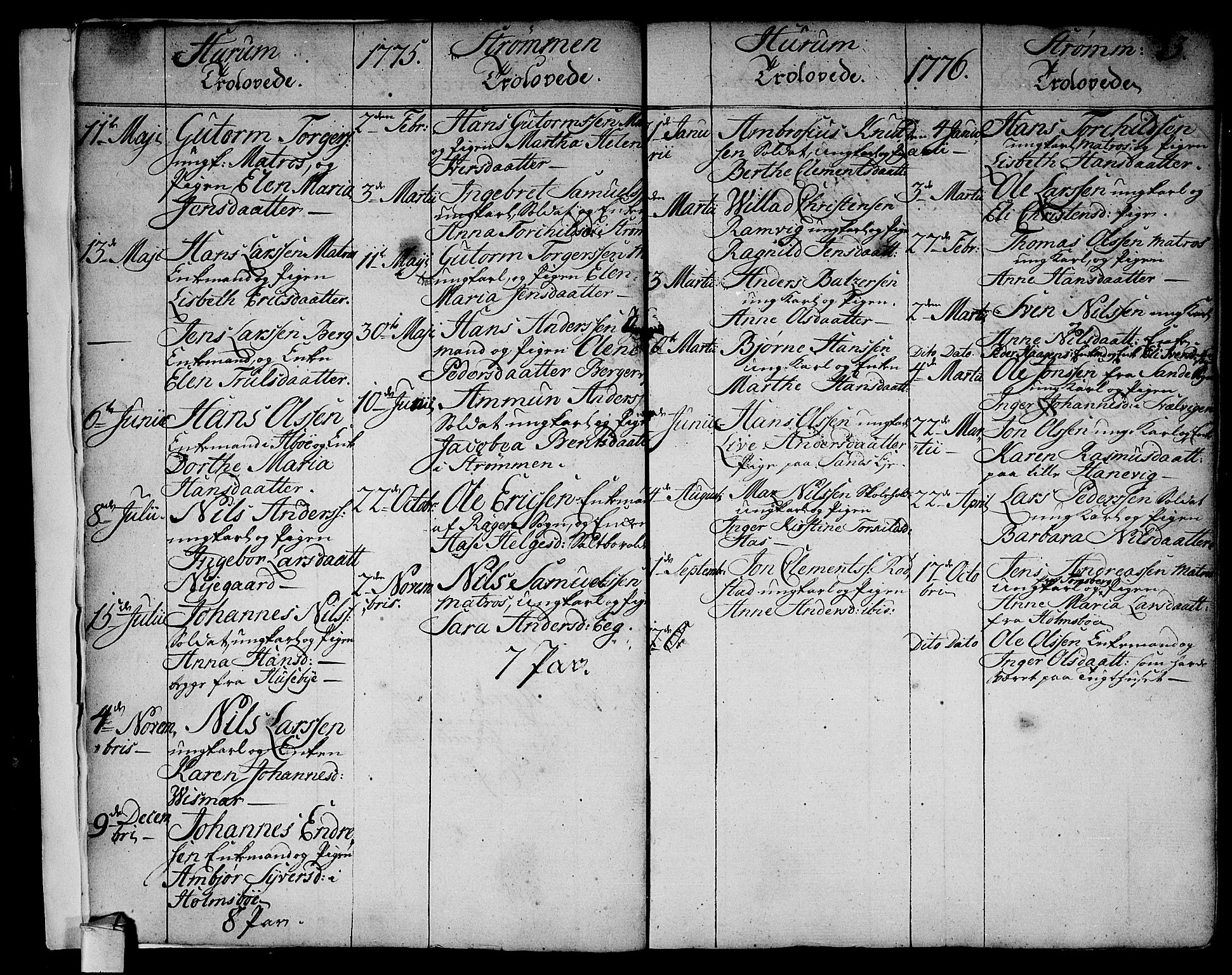 Hurum kirkebøker, AV/SAKO-A-229/F/Fa/L0007: Parish register (official) no. 7, 1771-1810, p. 3