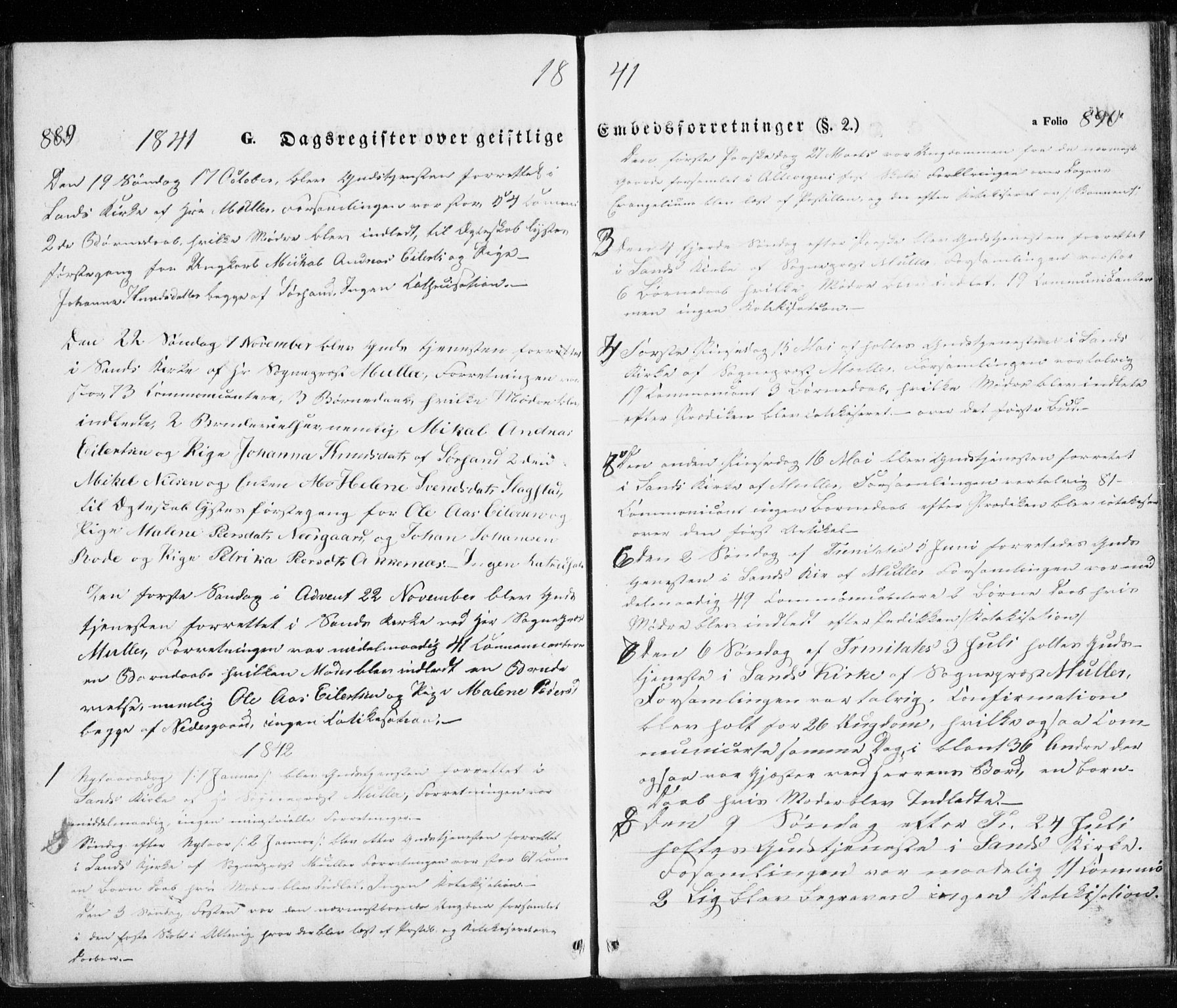 Trondenes sokneprestkontor, AV/SATØ-S-1319/H/Ha/L0010kirke: Parish register (official) no. 10, 1840-1865, p. 889-890