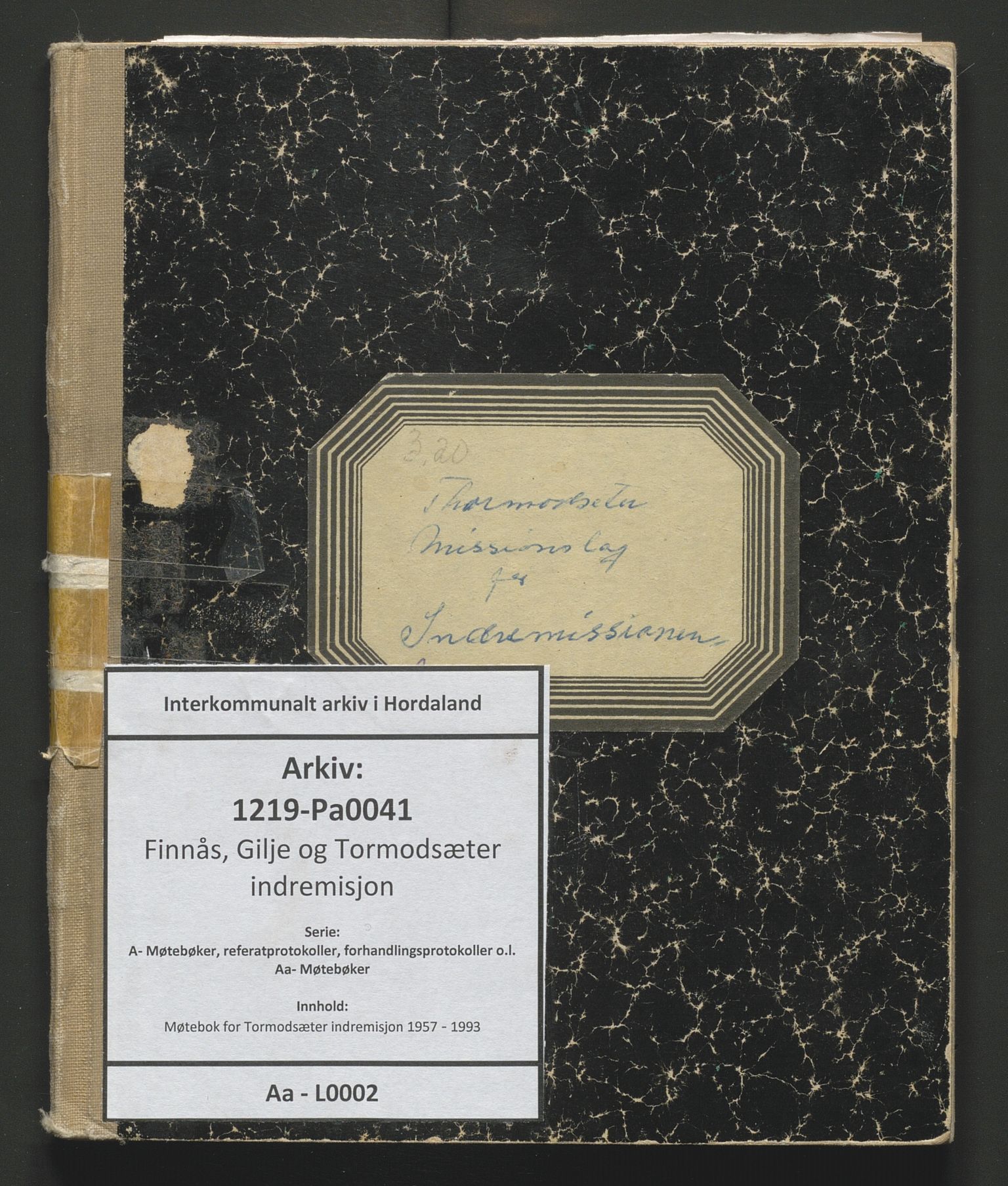 Finnås, Gilje og Tormodsæter indremisjon, IKAH/1219-Pa0041/A/Aa/L0002: Møtebok for Tormodsæter indremisjon, 1957-1993