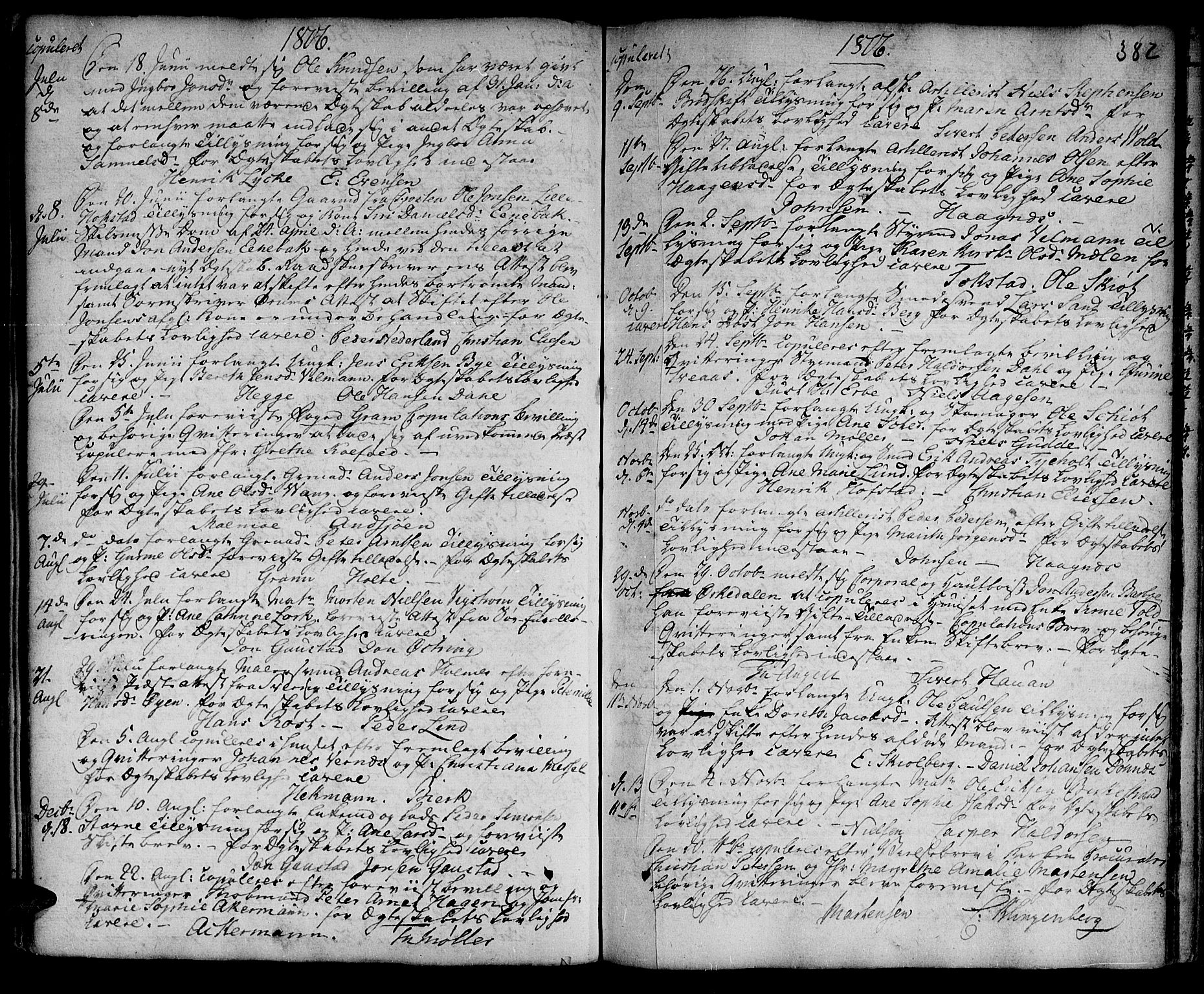 Ministerialprotokoller, klokkerbøker og fødselsregistre - Sør-Trøndelag, SAT/A-1456/601/L0038: Parish register (official) no. 601A06, 1766-1877, p. 382