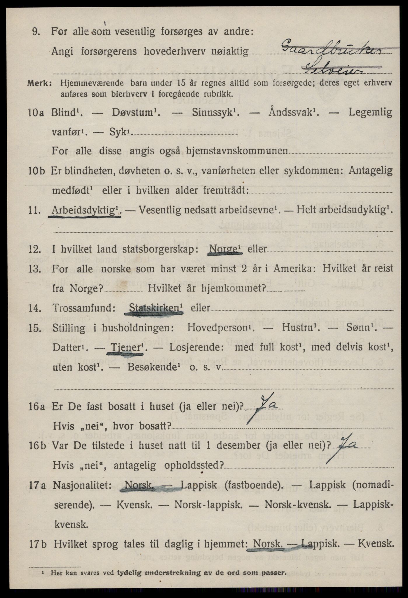 SAT, 1920 census for Rissa, 1920, p. 4308