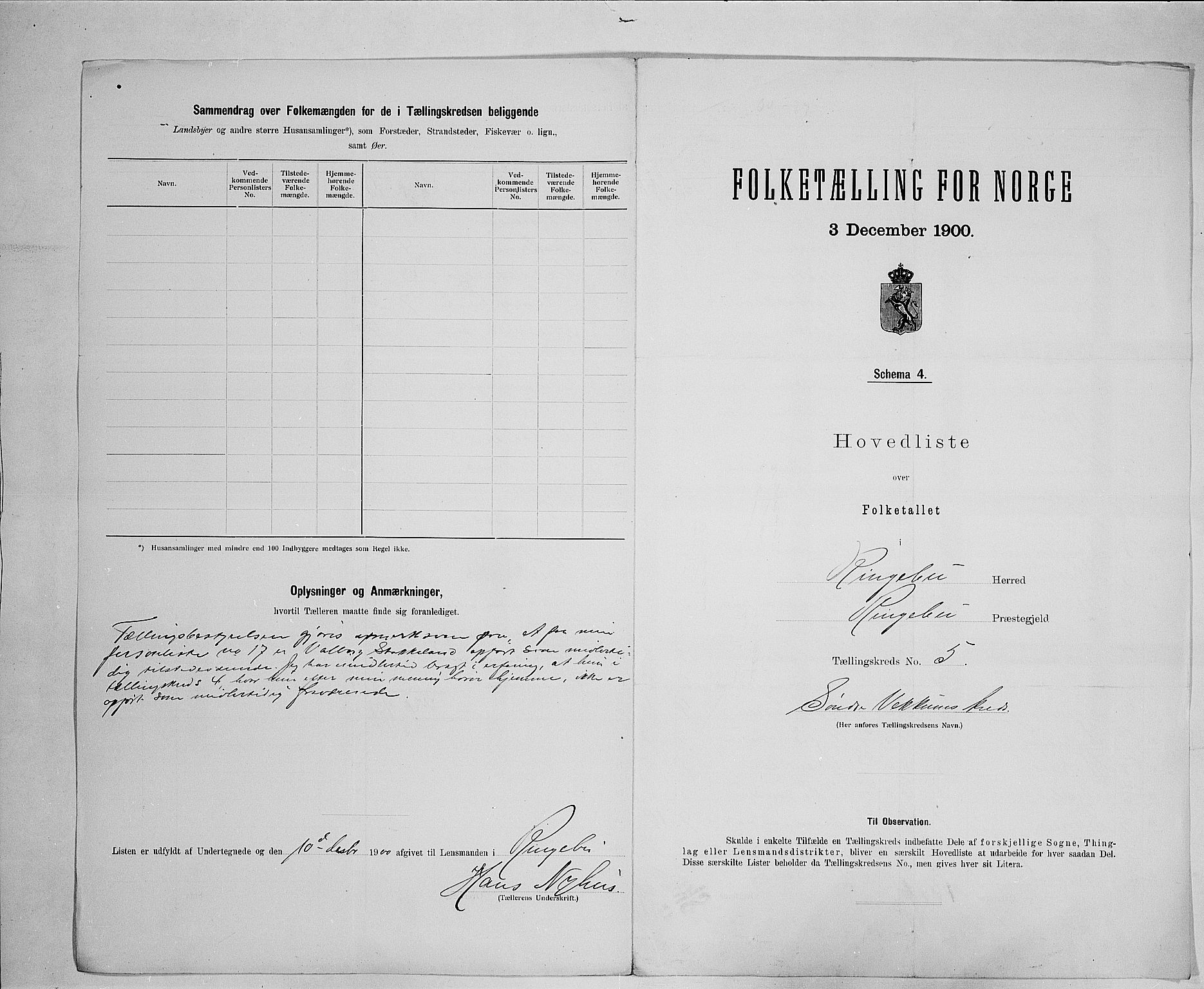 SAH, 1900 census for Ringebu, 1900, p. 29