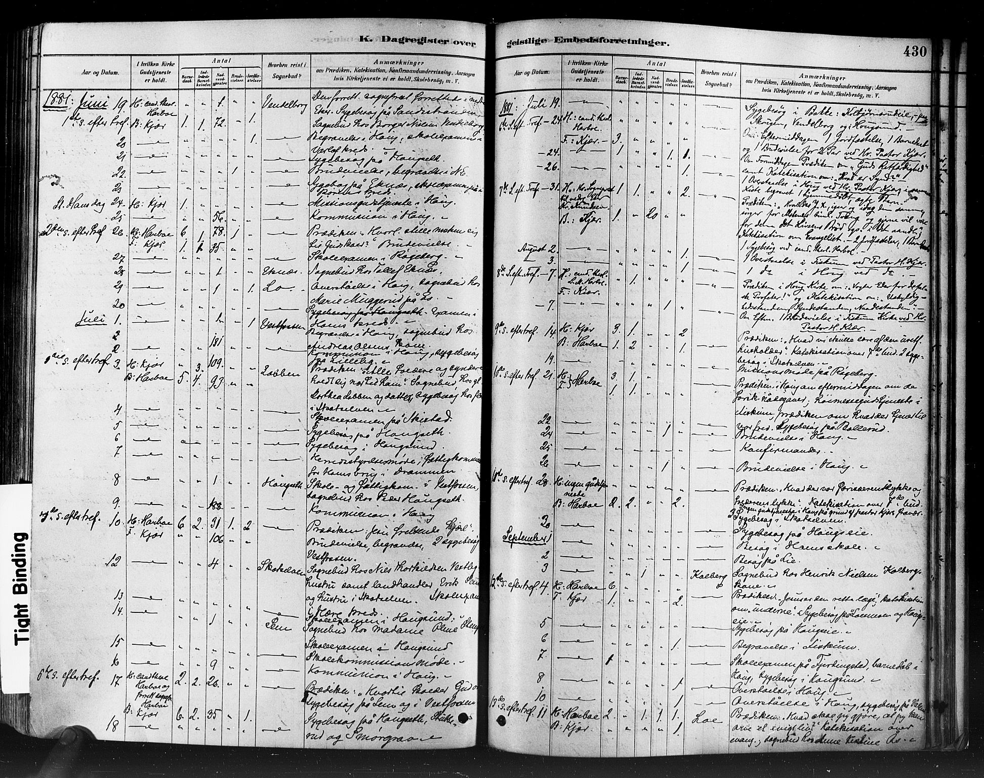 Eiker kirkebøker, AV/SAKO-A-4/F/Fb/L0001: Parish register (official) no. II 1, 1878-1888, p. 430