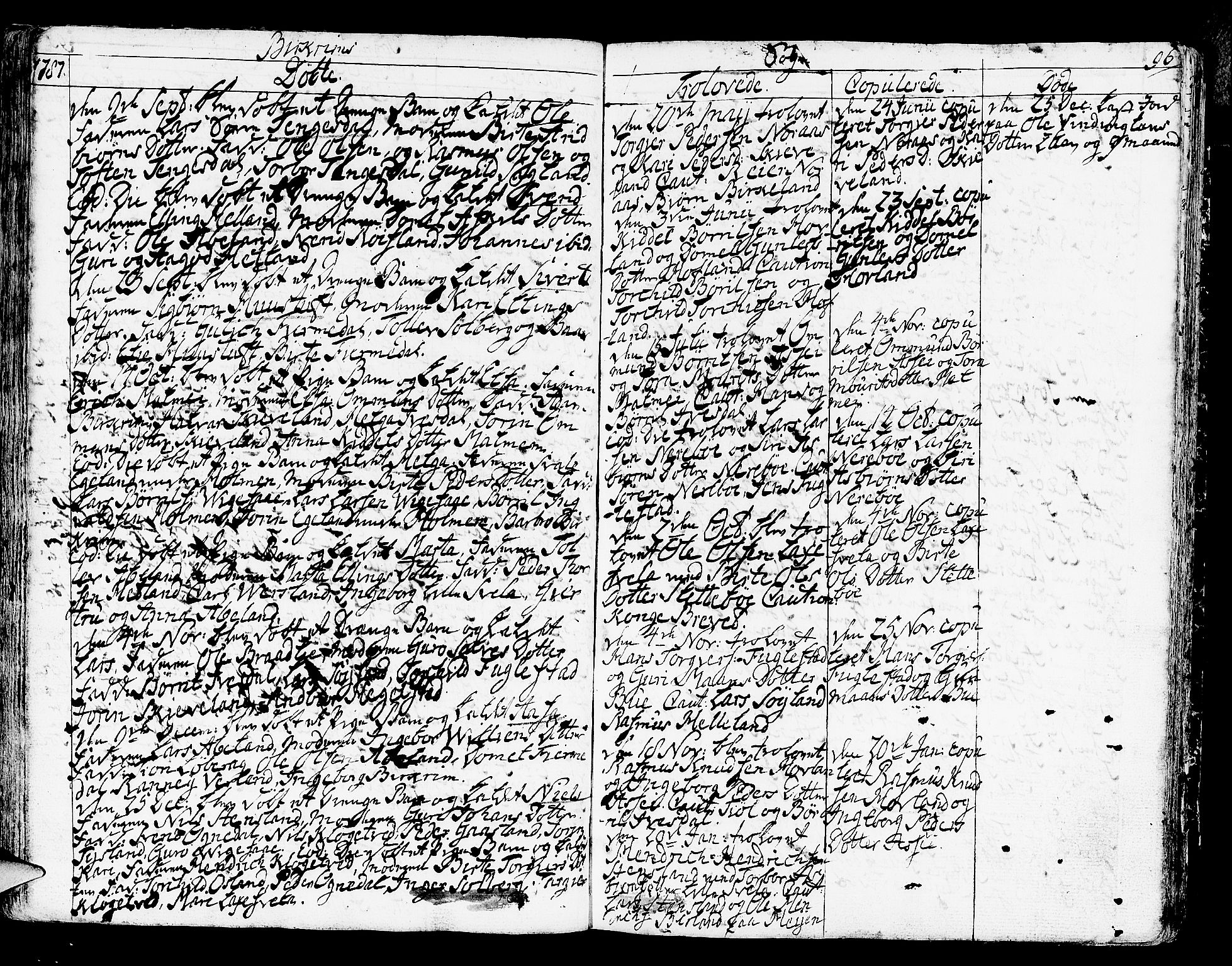 Helleland sokneprestkontor, AV/SAST-A-101810: Parish register (official) no. A 2 /2, 1762-1791, p. 96