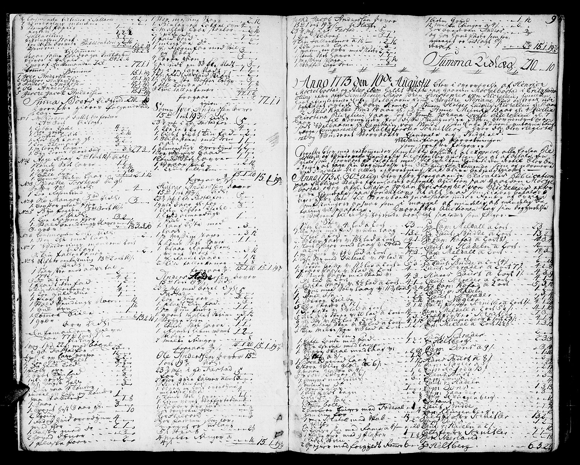 Romsdal sorenskriveri, SAT/A-4149/1/3/3A/L0010: Skifteprotokoll, 1774-1782, p. 8b-9a