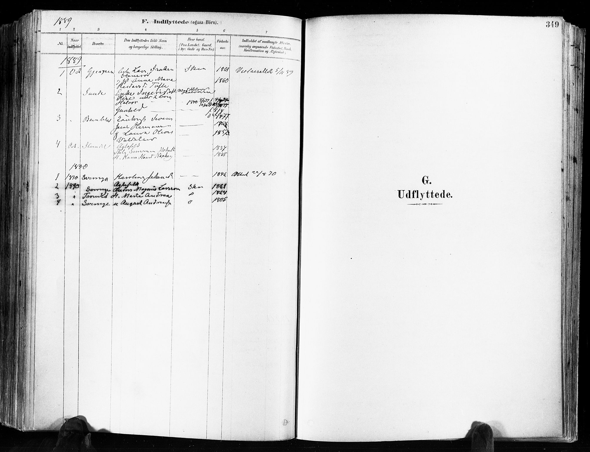 Skien kirkebøker, SAKO/A-302/F/Fa/L0009: Parish register (official) no. 9, 1878-1890, p. 349