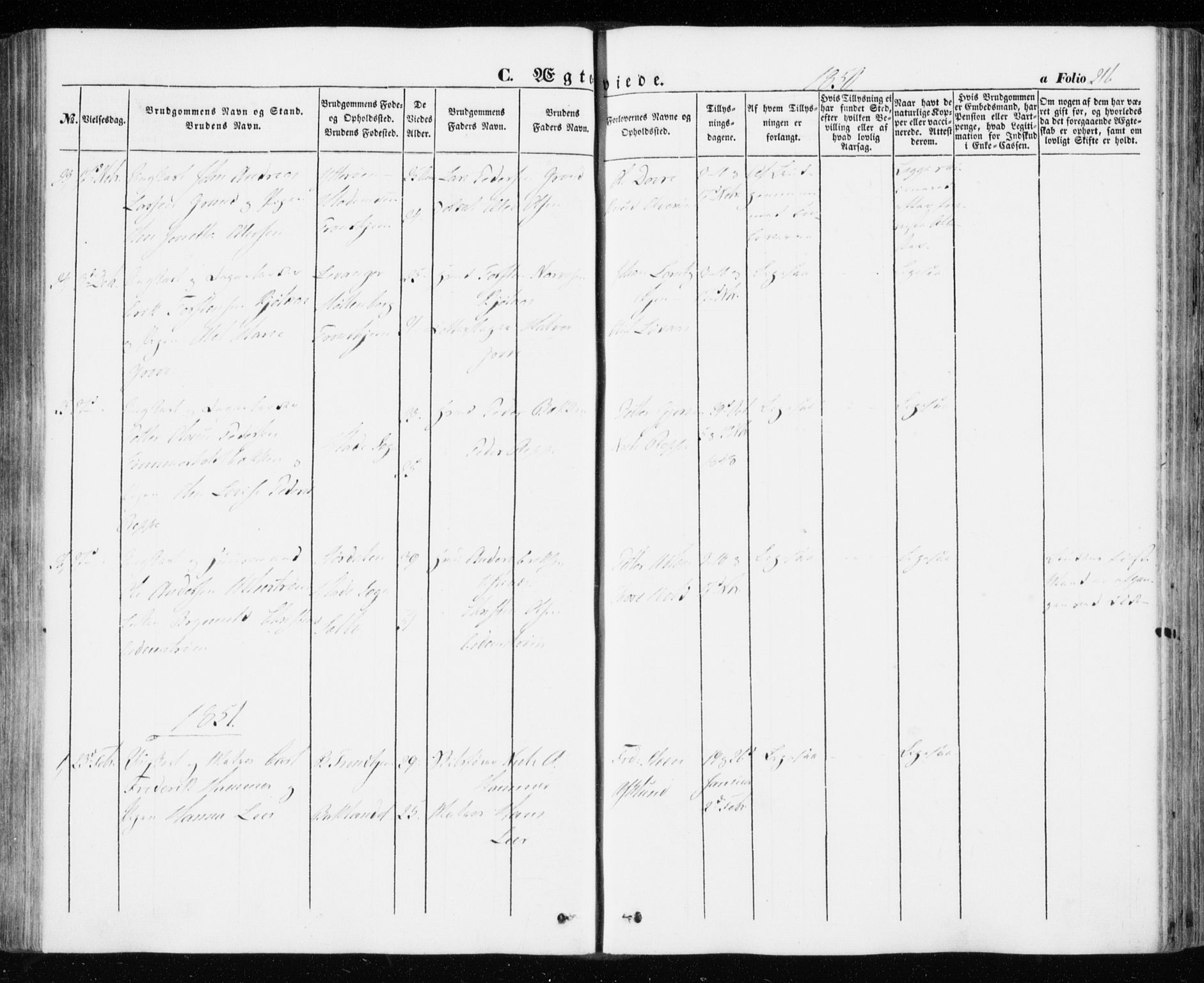 Ministerialprotokoller, klokkerbøker og fødselsregistre - Sør-Trøndelag, AV/SAT-A-1456/606/L0291: Parish register (official) no. 606A06, 1848-1856, p. 216