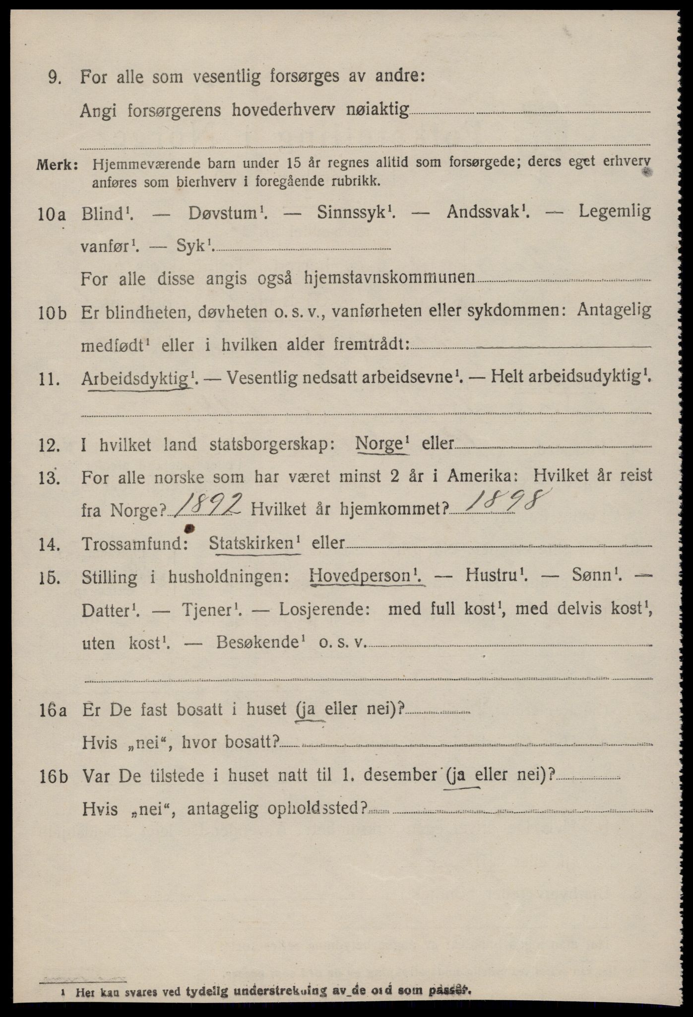 SAT, 1920 census for Rindal, 1920, p. 1611