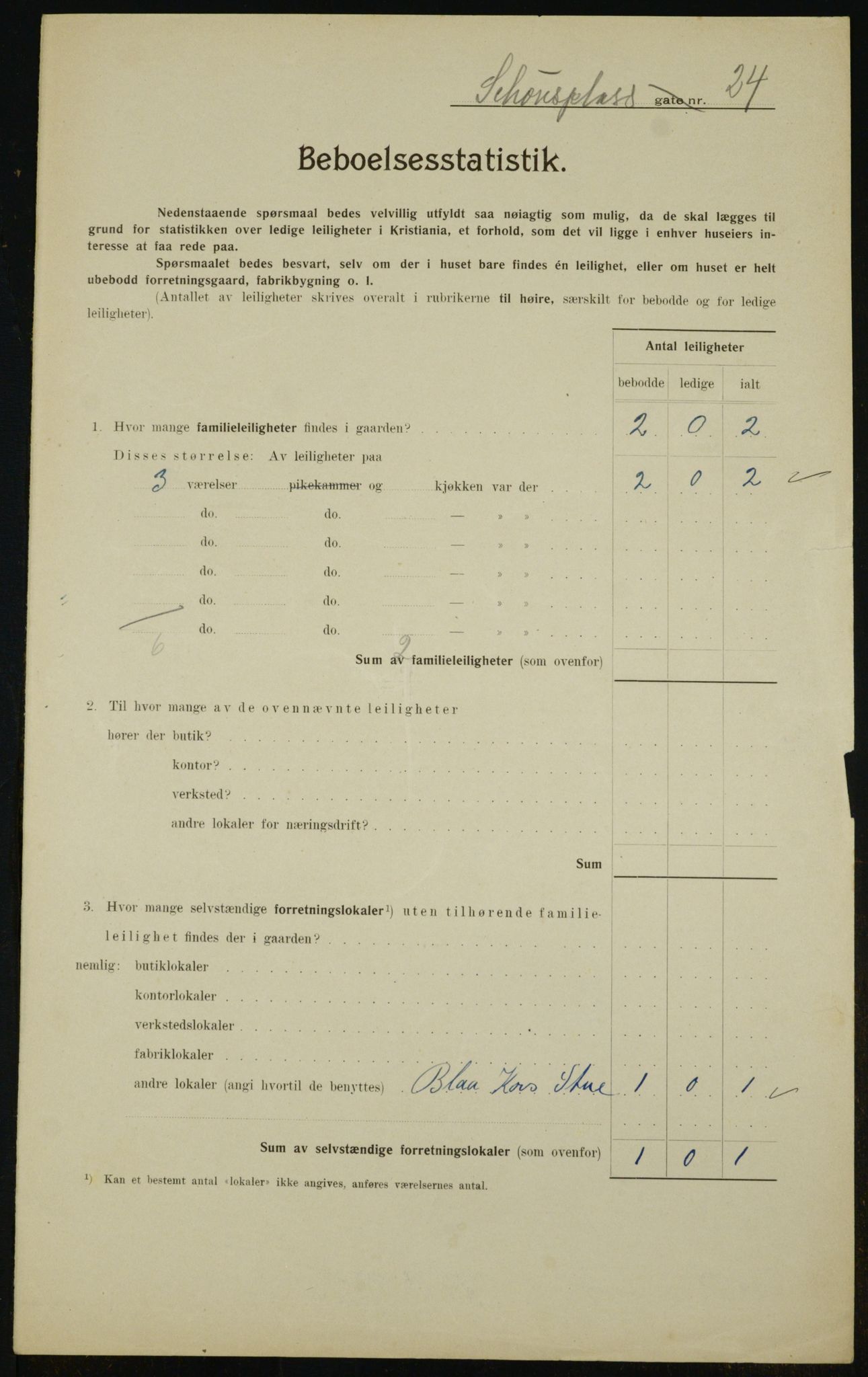 OBA, Municipal Census 1910 for Kristiania, 1910, p. 86491