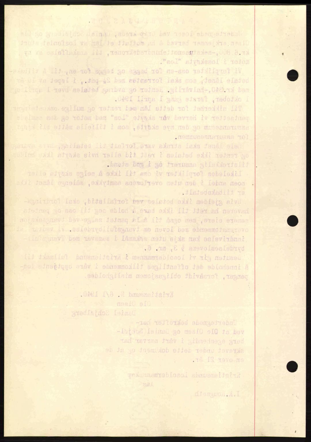 Nordmøre sorenskriveri, AV/SAT-A-4132/1/2/2Ca: Mortgage book no. B86, 1939-1940, Diary no: : 66/1940