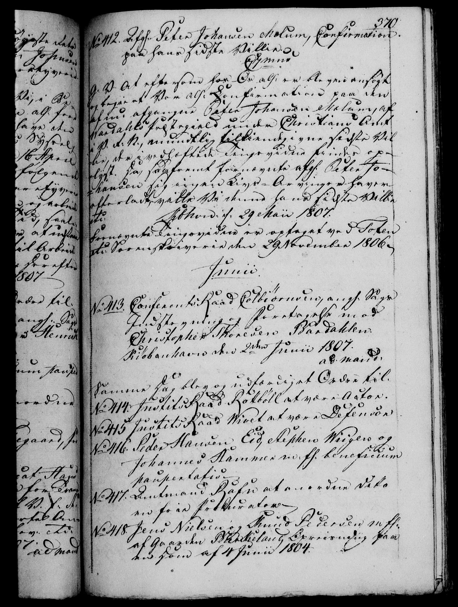 Danske Kanselli 1800-1814, RA/EA-3024/H/Hf/Hfb/Hfba/L0003: Registranter, 1805-1807, p. 370a