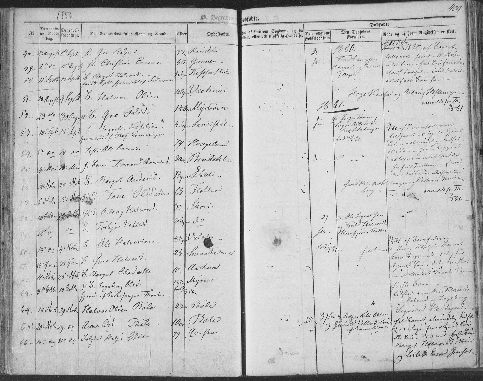 Seljord kirkebøker, AV/SAKO-A-20/F/Fa/L012b: Parish register (official) no. I 12B, 1850-1865, p. 409