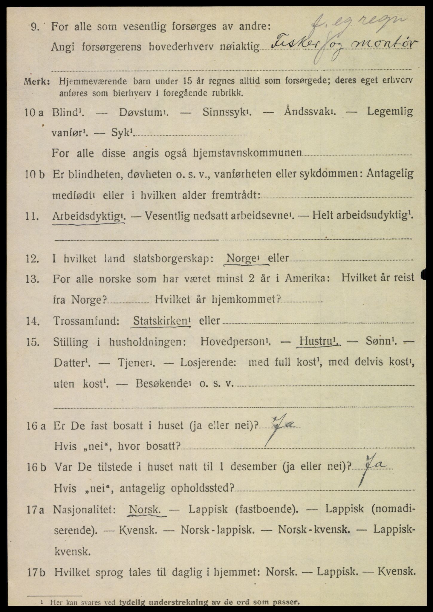 SAT, 1920 census for Brønnøy, 1920, p. 8743