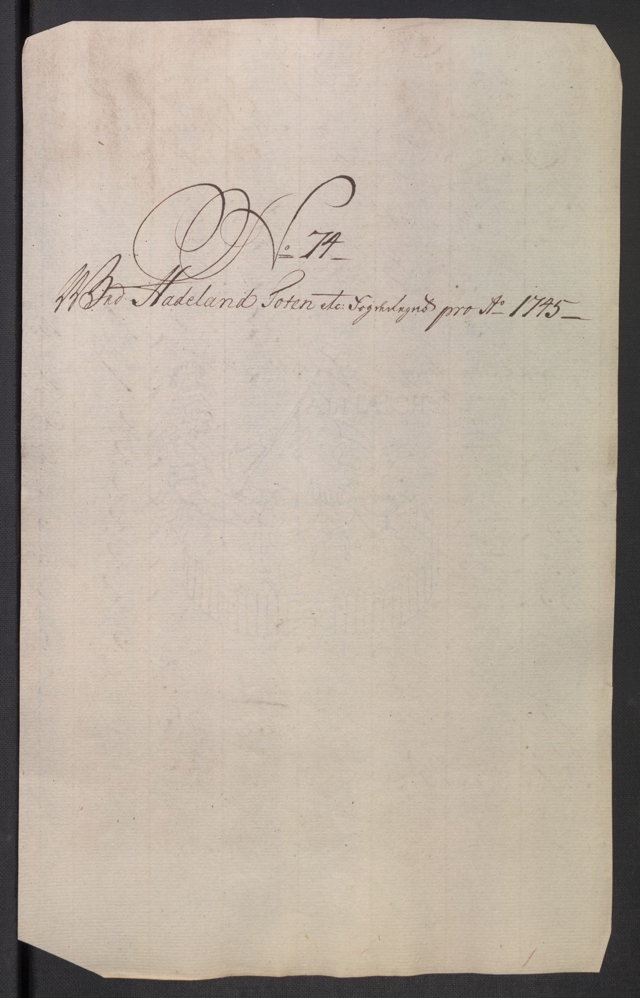 Rentekammeret inntil 1814, Reviderte regnskaper, Fogderegnskap, AV/RA-EA-4092/R18/L1345: Fogderegnskap Hadeland, Toten og Valdres, 1745-1746, p. 307