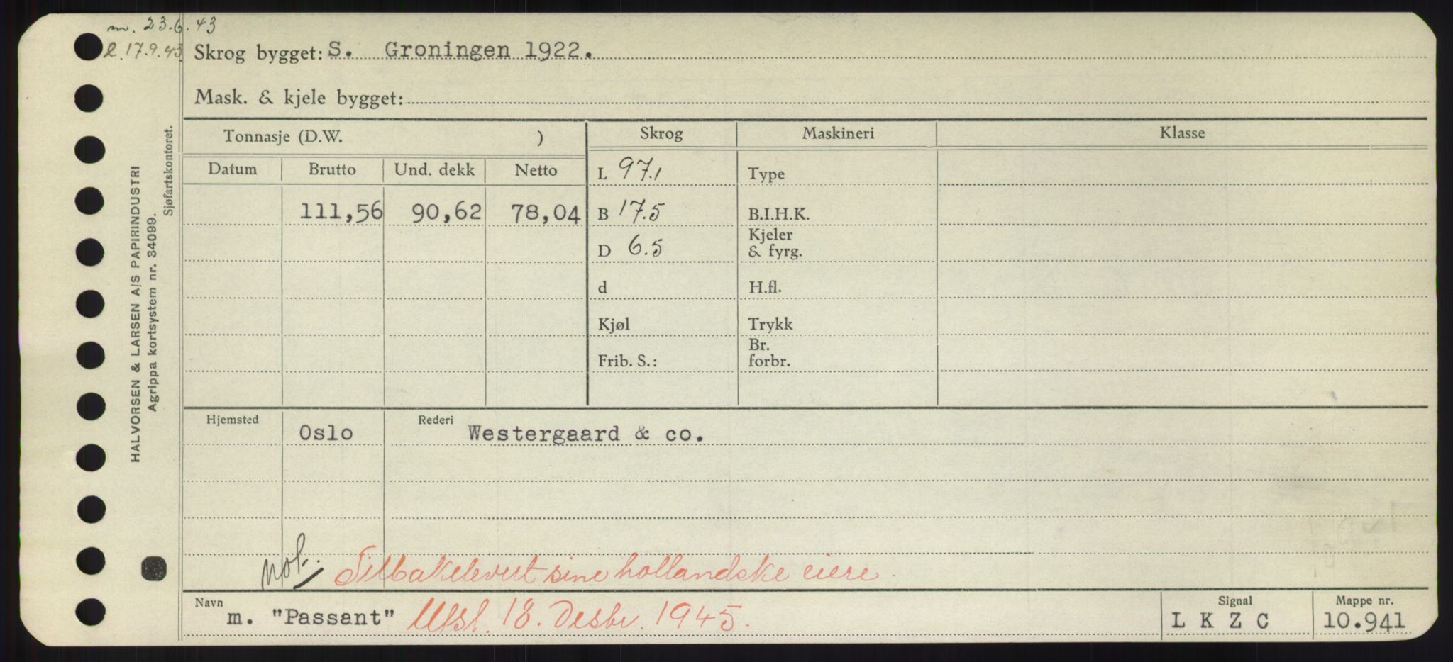 Sjøfartsdirektoratet med forløpere, Skipsmålingen, RA/S-1627/H/Hd/L0029: Fartøy, P, p. 83