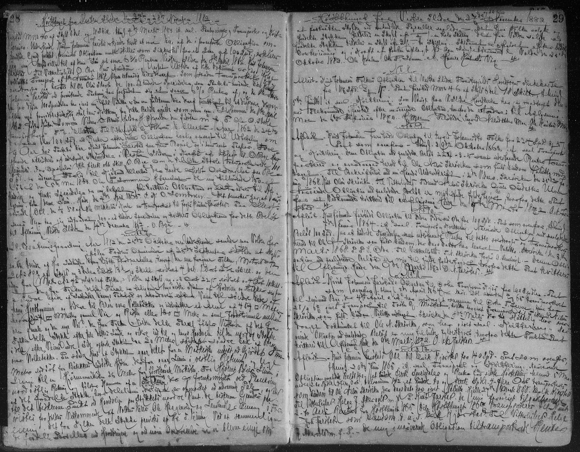 Valdres sorenskriveri, AV/SAH-TING-016/H/Hb/Hba/L0017: Mortgage book no. 17, 1882-1886, p. 28-29