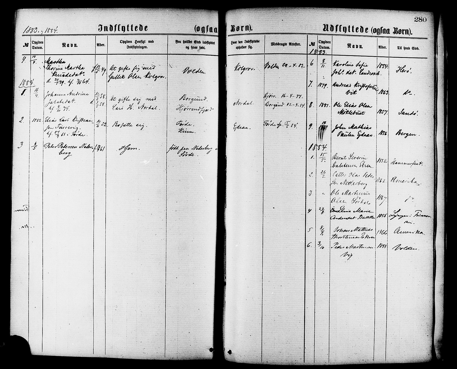 Ministerialprotokoller, klokkerbøker og fødselsregistre - Møre og Romsdal, AV/SAT-A-1454/502/L0024: Parish register (official) no. 502A02, 1873-1884, p. 280