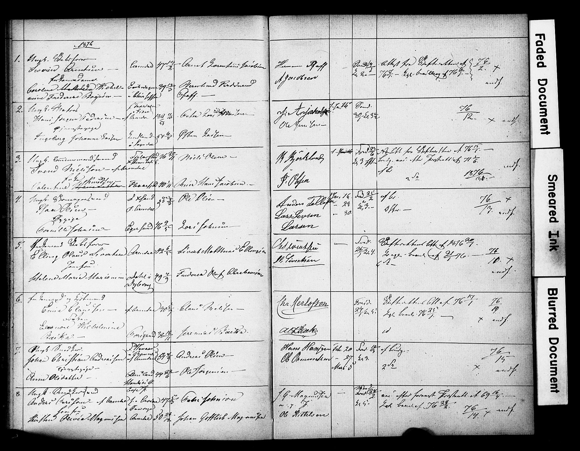 Arendal sokneprestkontor, Trefoldighet, AV/SAK-1111-0040/F/Fe/L0003: Banns register no. A VI 3, 1872-1879