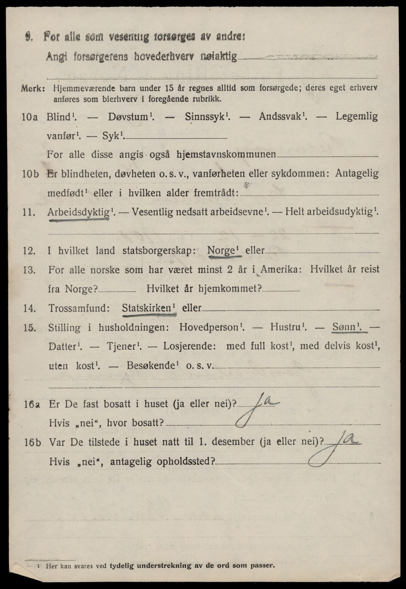 SAST, 1920 census for Rennesøy, 1920, p. 1025