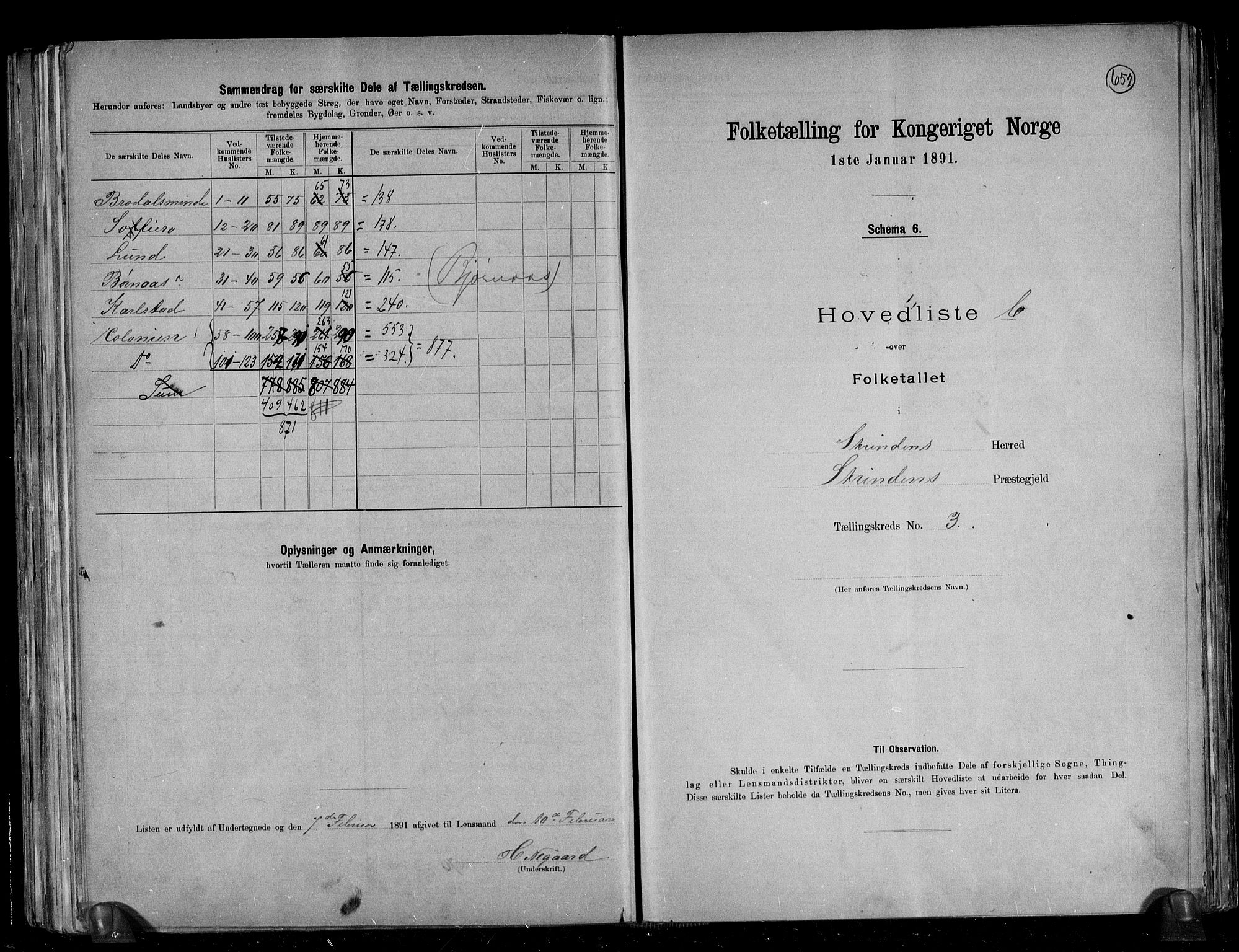 RA, 1891 census for 1660 Strinda, 1891, p. 12