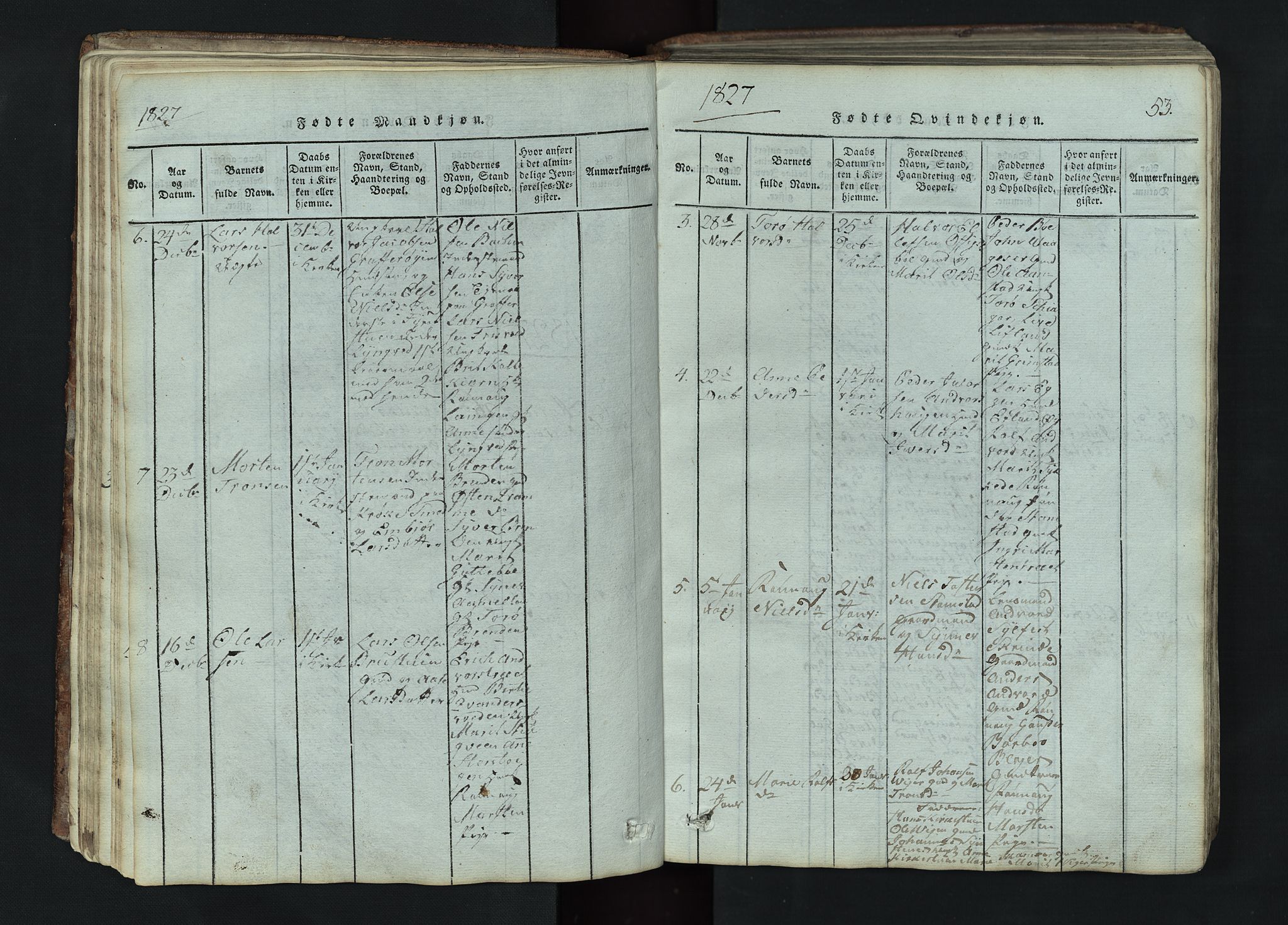 Lom prestekontor, AV/SAH-PREST-070/L/L0002: Parish register (copy) no. 2, 1815-1844, p. 53