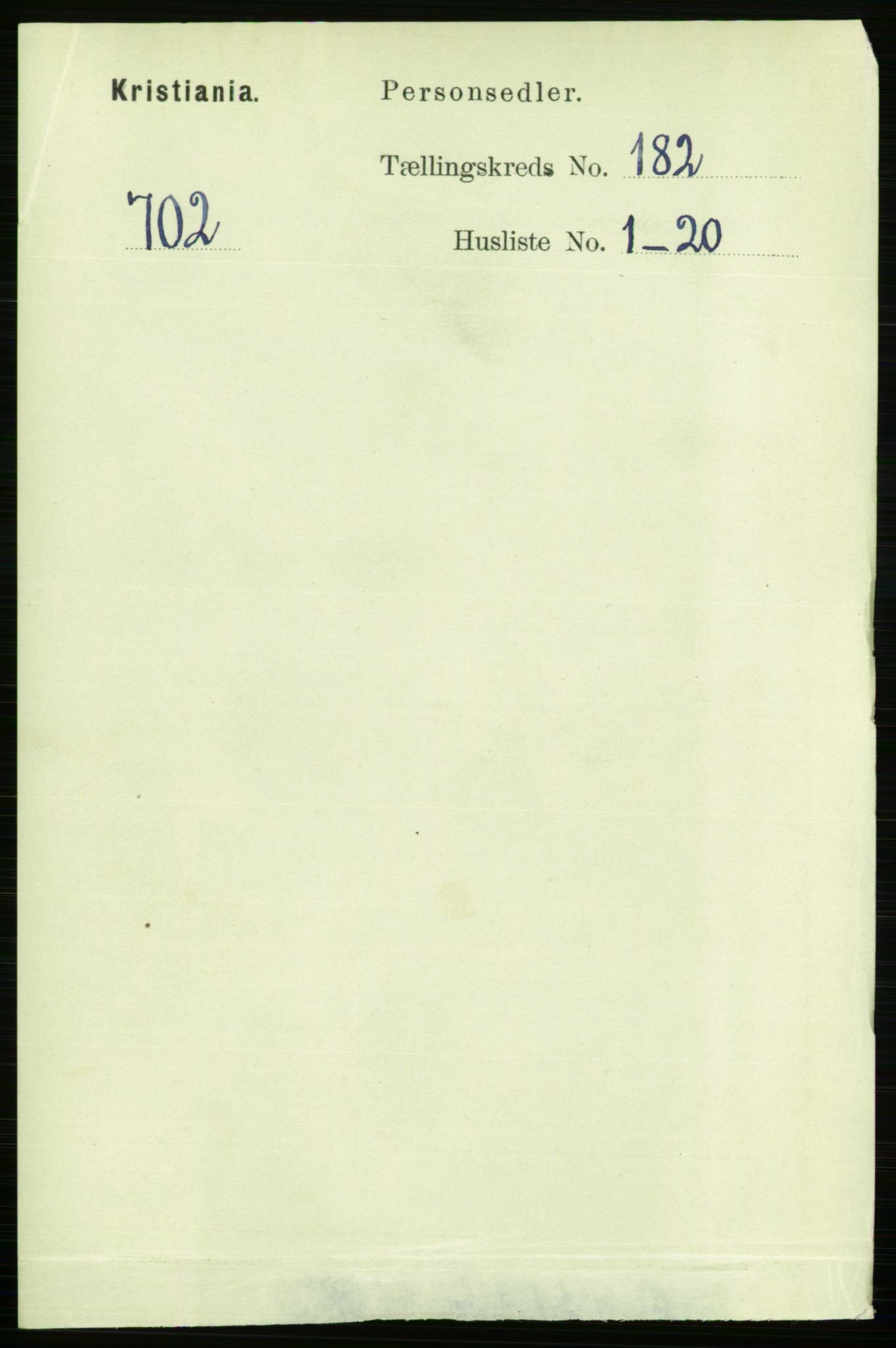 RA, 1891 census for 0301 Kristiania, 1891, p. 108851