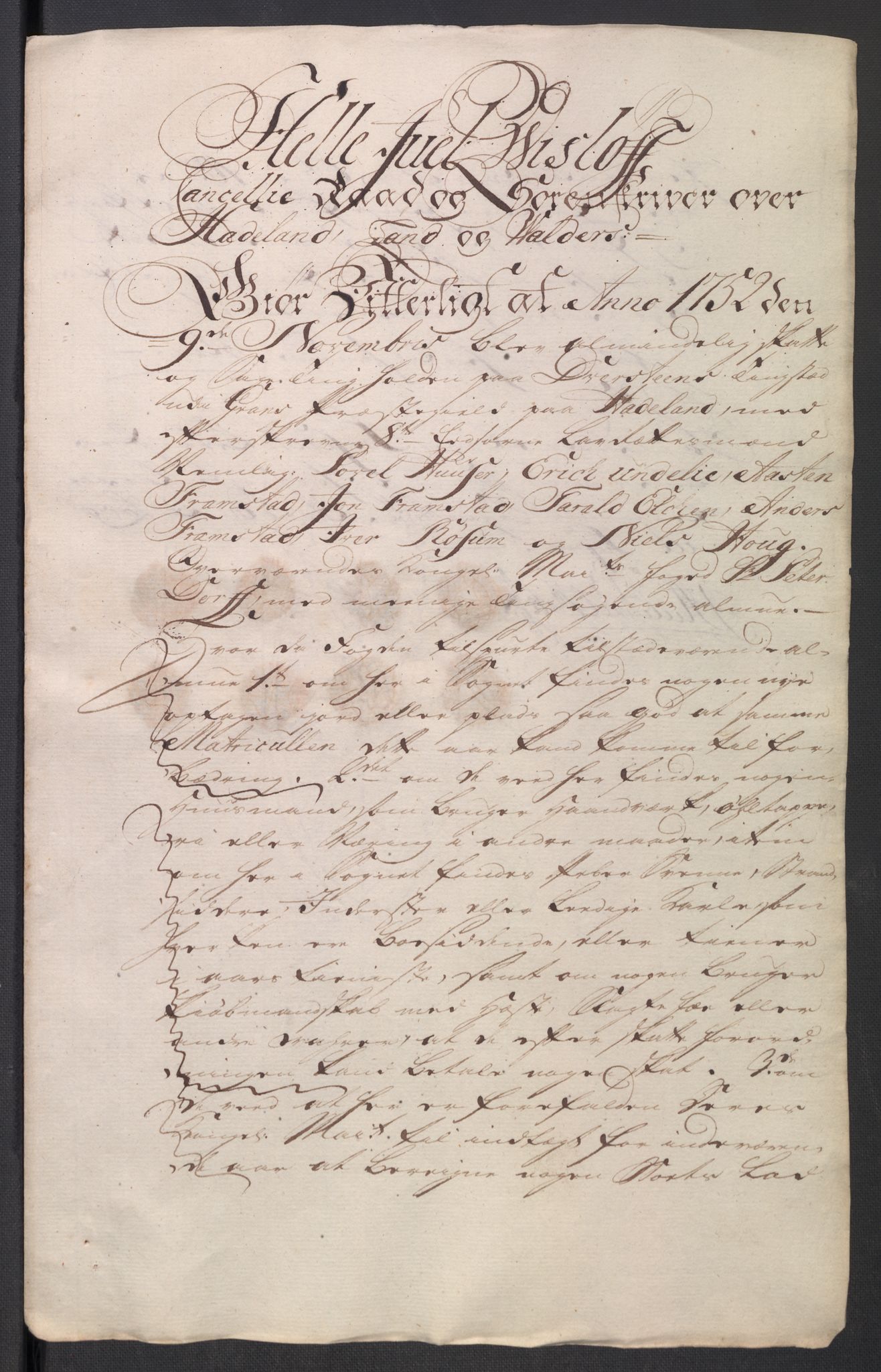 Rentekammeret inntil 1814, Reviderte regnskaper, Fogderegnskap, RA/EA-4092/R18/L1349: Fogderegnskap Hadeland, Toten og Valdres, 1752-1753, p. 80