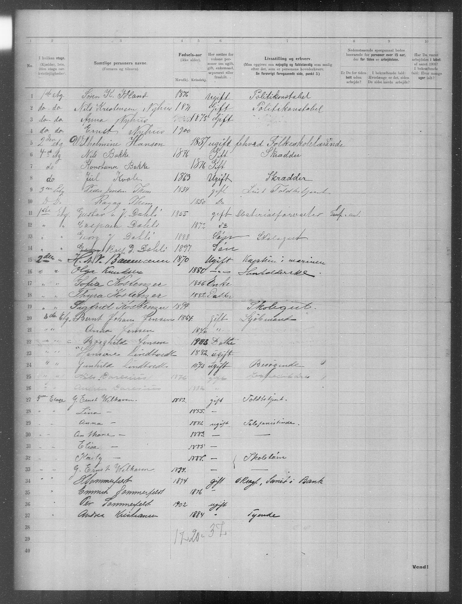 OBA, Municipal Census 1903 for Kristiania, 1903, p. 11674