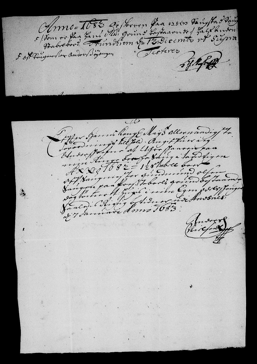 Rentekammeret inntil 1814, Reviderte regnskaper, Stiftamtstueregnskaper, Trondheim stiftamt og Nordland amt, AV/RA-EA-6044/R/Rg/L0067: Trondheim stiftamt og Nordland amt, 1682