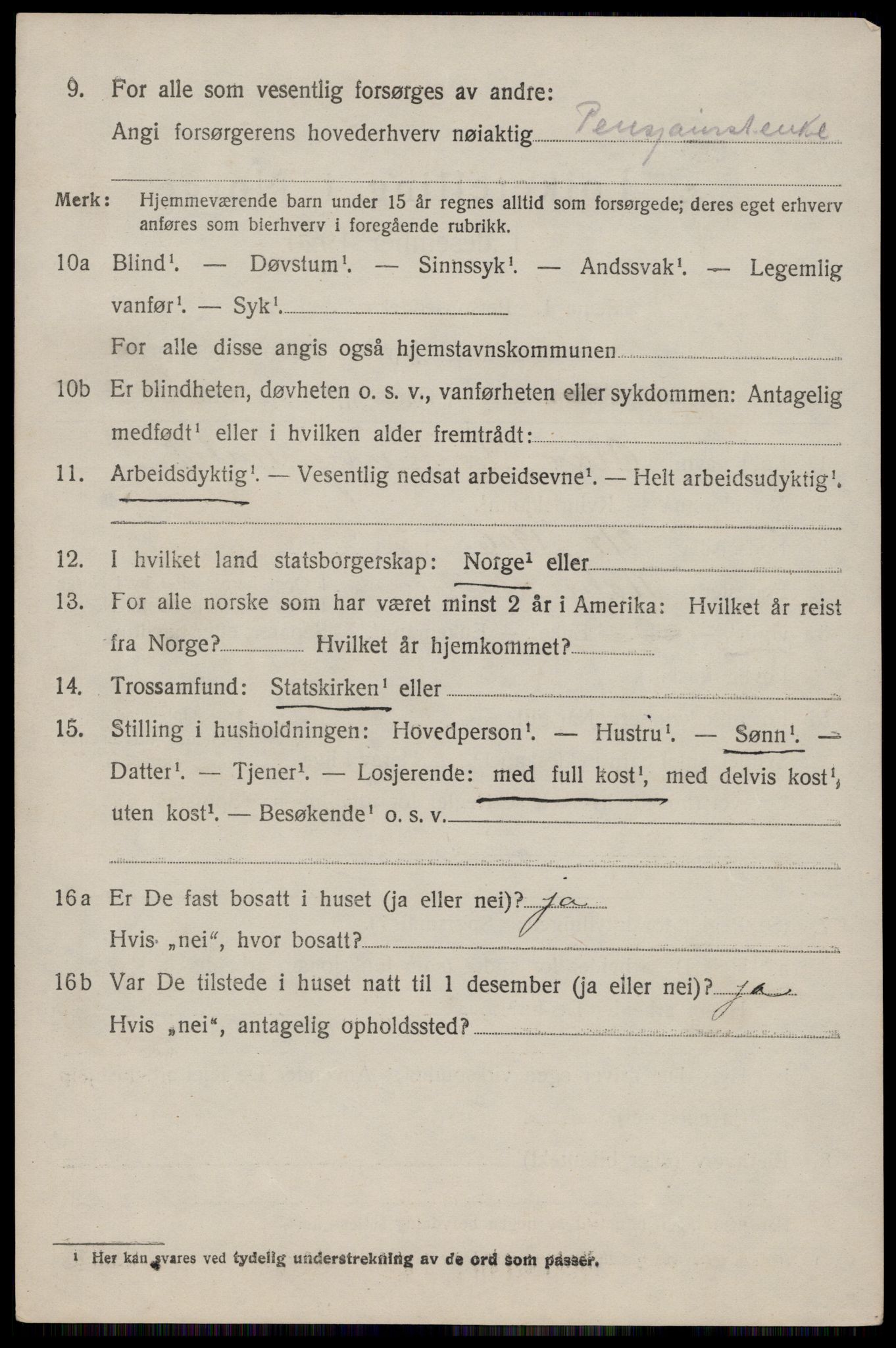 SAST, 1920 census for Skudenes, 1920, p. 3375