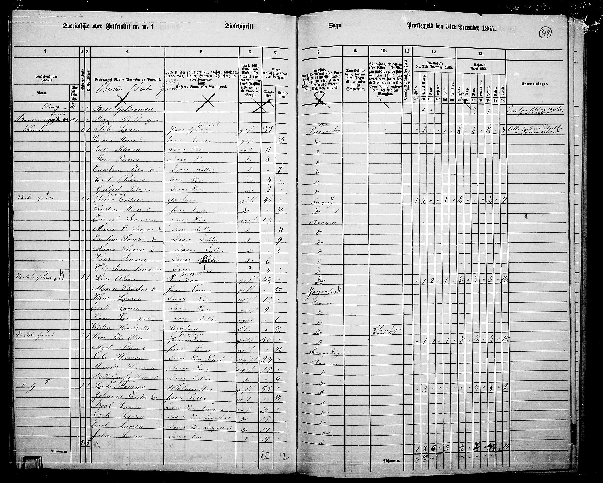 RA, 1865 census for Asker, 1865, p. 308