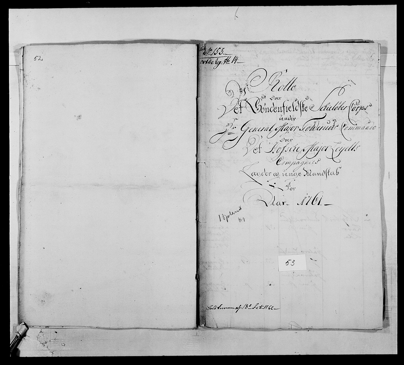 Kommanderende general (KG I) med Det norske krigsdirektorium, AV/RA-EA-5419/E/Ea/L0503: 1. Opplandske regiment, 1756-1761, p. 495