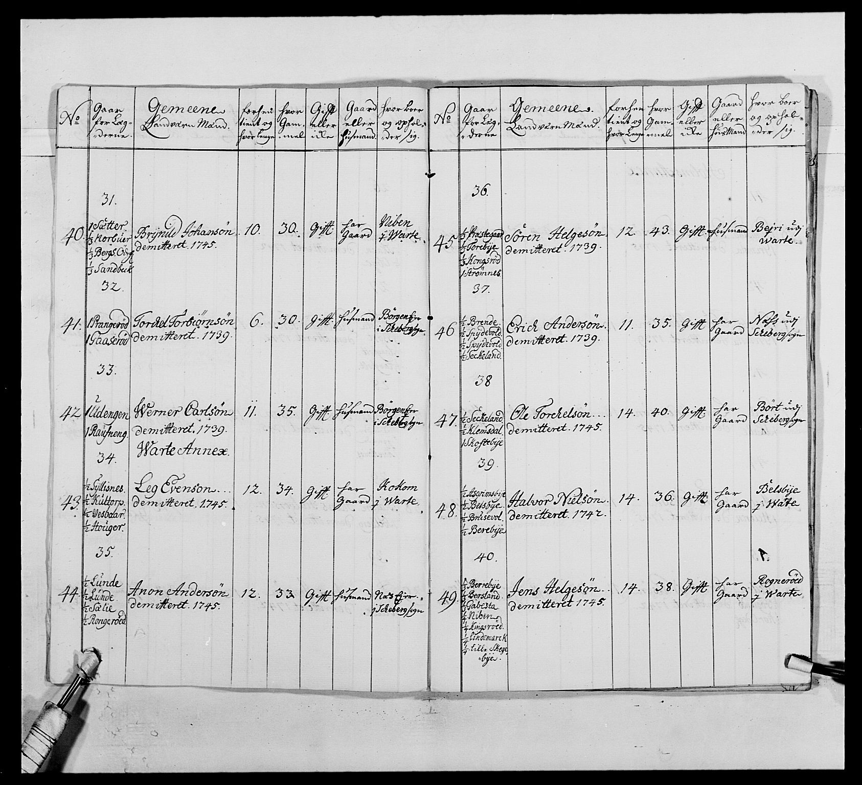 Kommanderende general (KG I) med Det norske krigsdirektorium, AV/RA-EA-5419/E/Ea/L0495: 1. Smålenske regiment, 1732-1763, p. 192