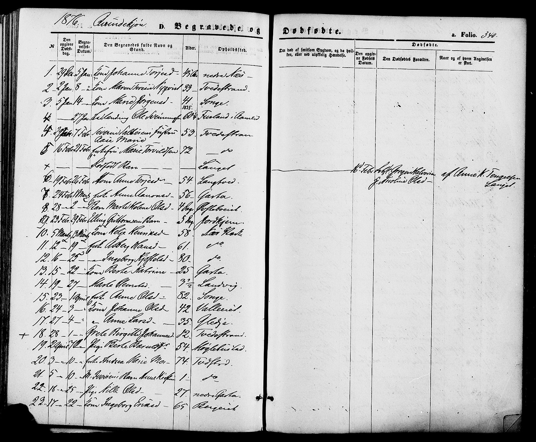 Holt sokneprestkontor, AV/SAK-1111-0021/F/Fa/L0010: Parish register (official) no. A 10, 1872-1885, p. 340